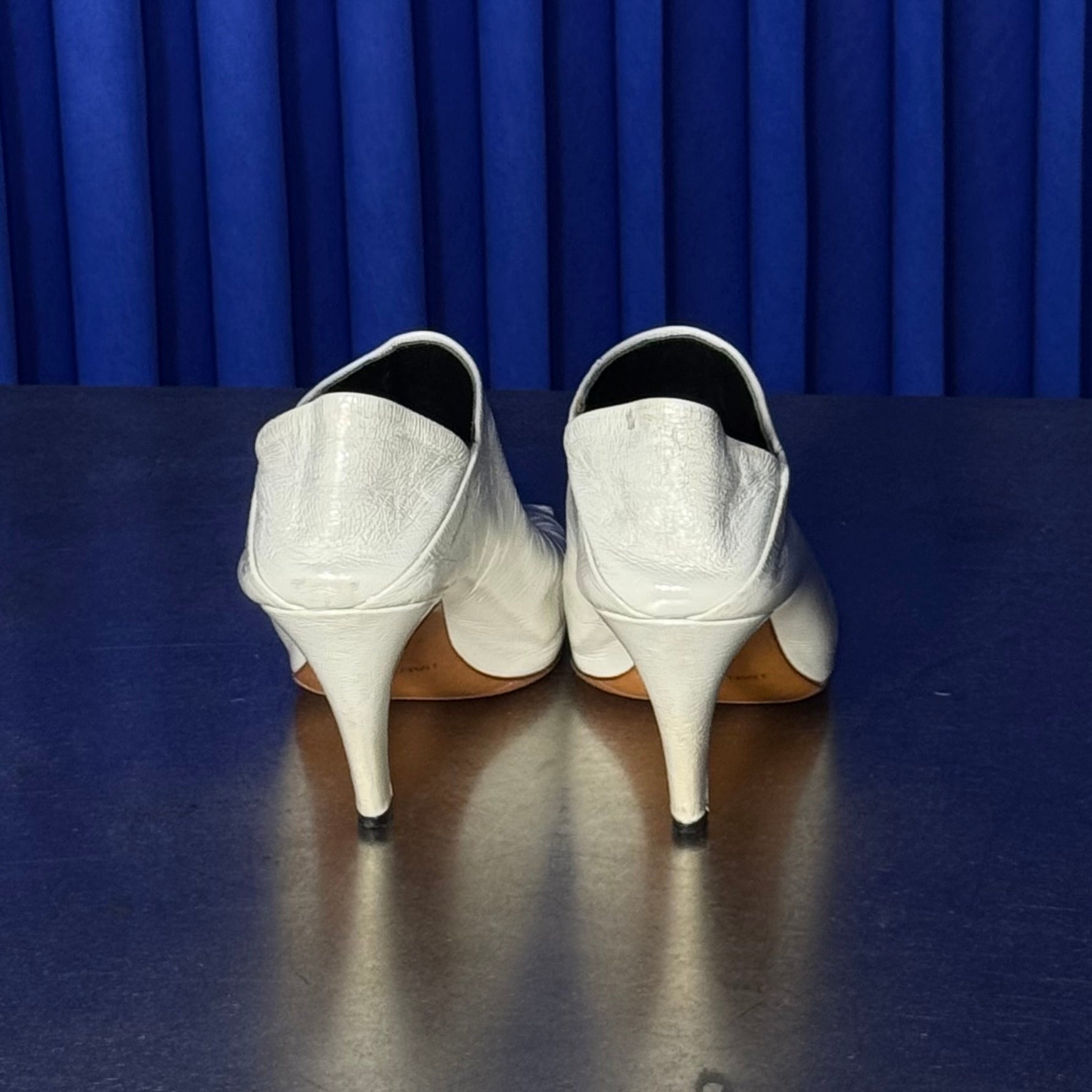 BALENCIAGA LEATHER SQUARE TOE BOOTIES
