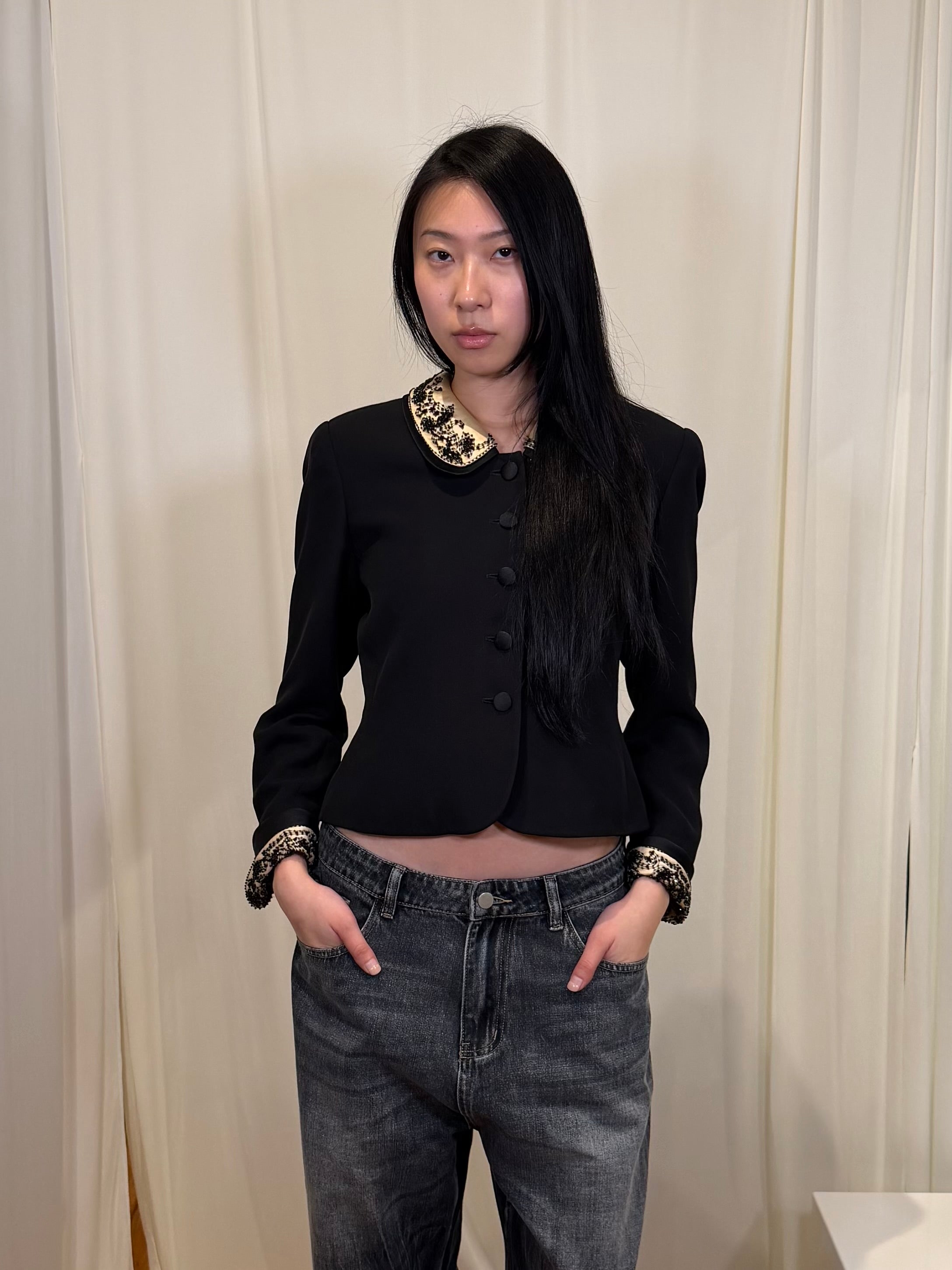 Albert Nipon Beaded Blazer