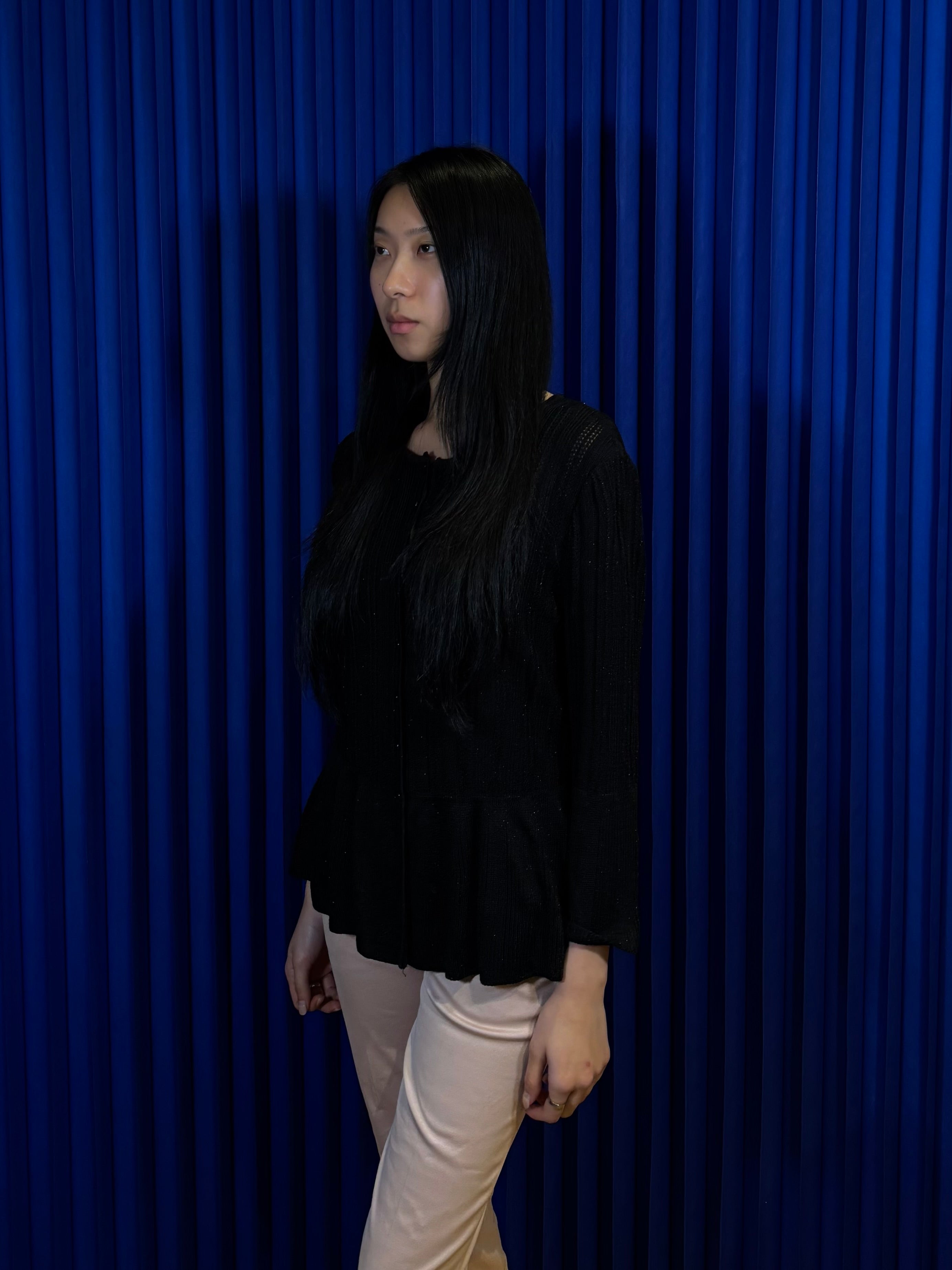 ST JOHN SCOOP NECK CARDIGAN