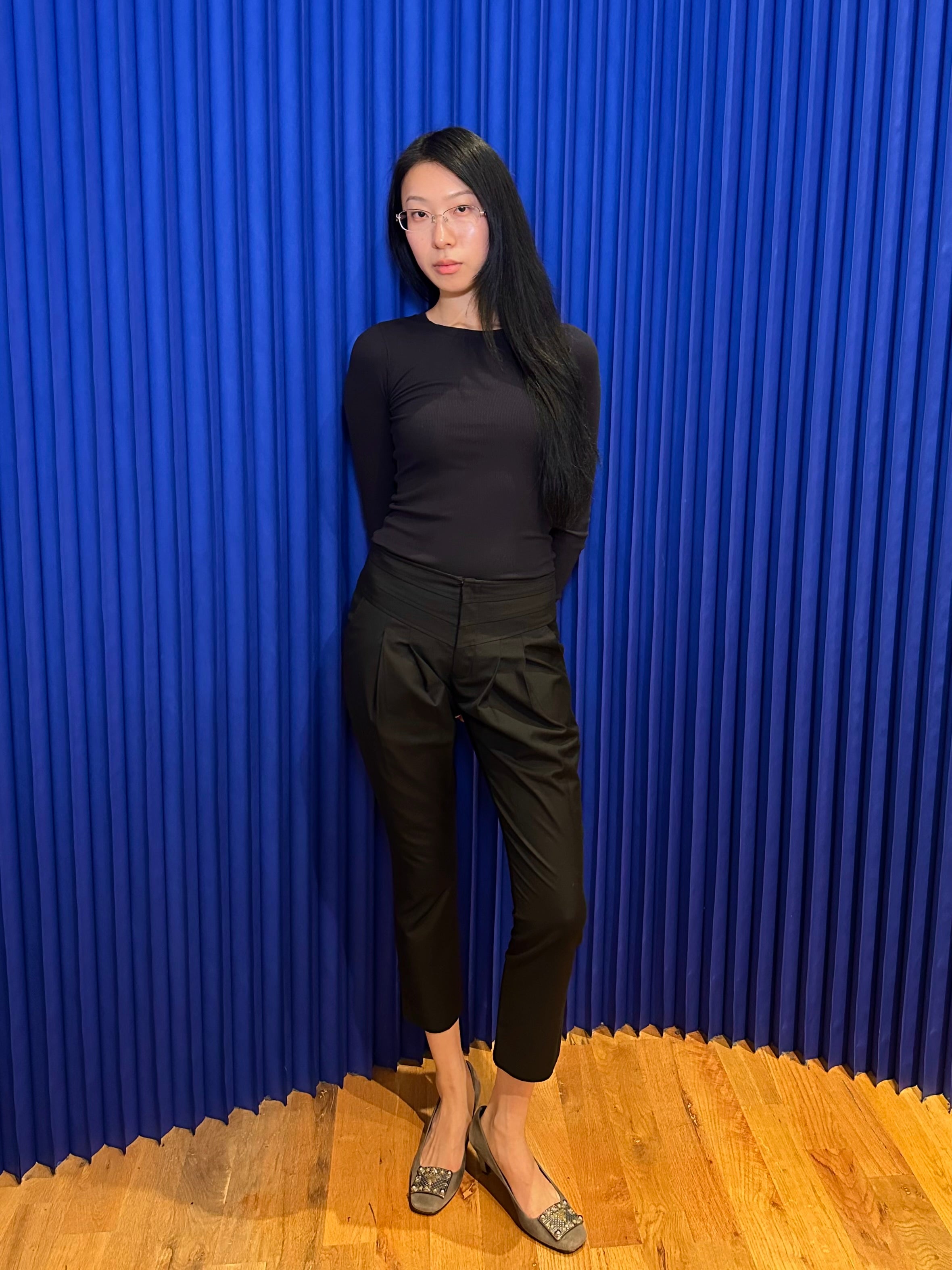 Helmut Lang Black Capris