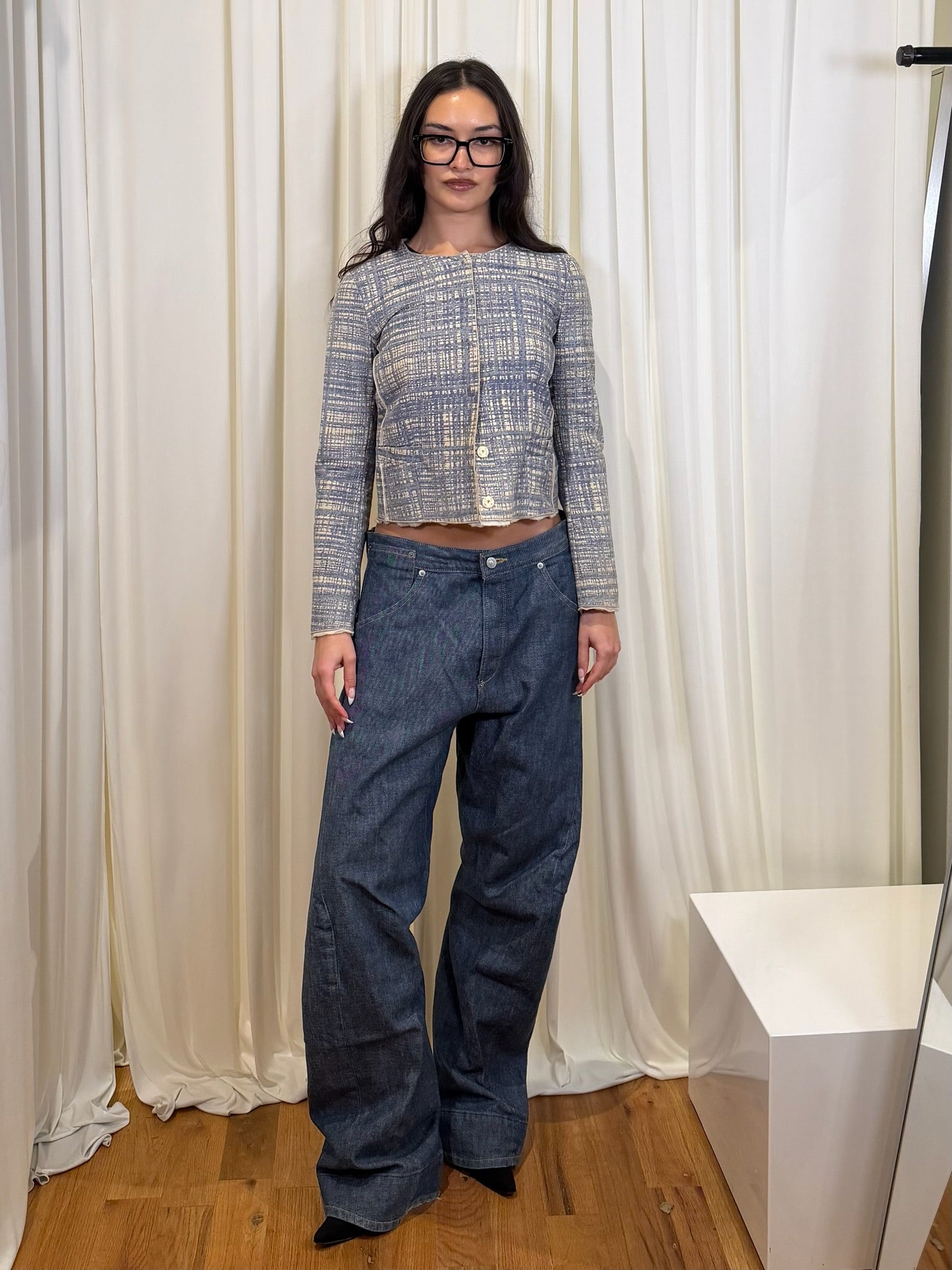 2010 PRADA GOAT SKIN ROUND NECK JACKET