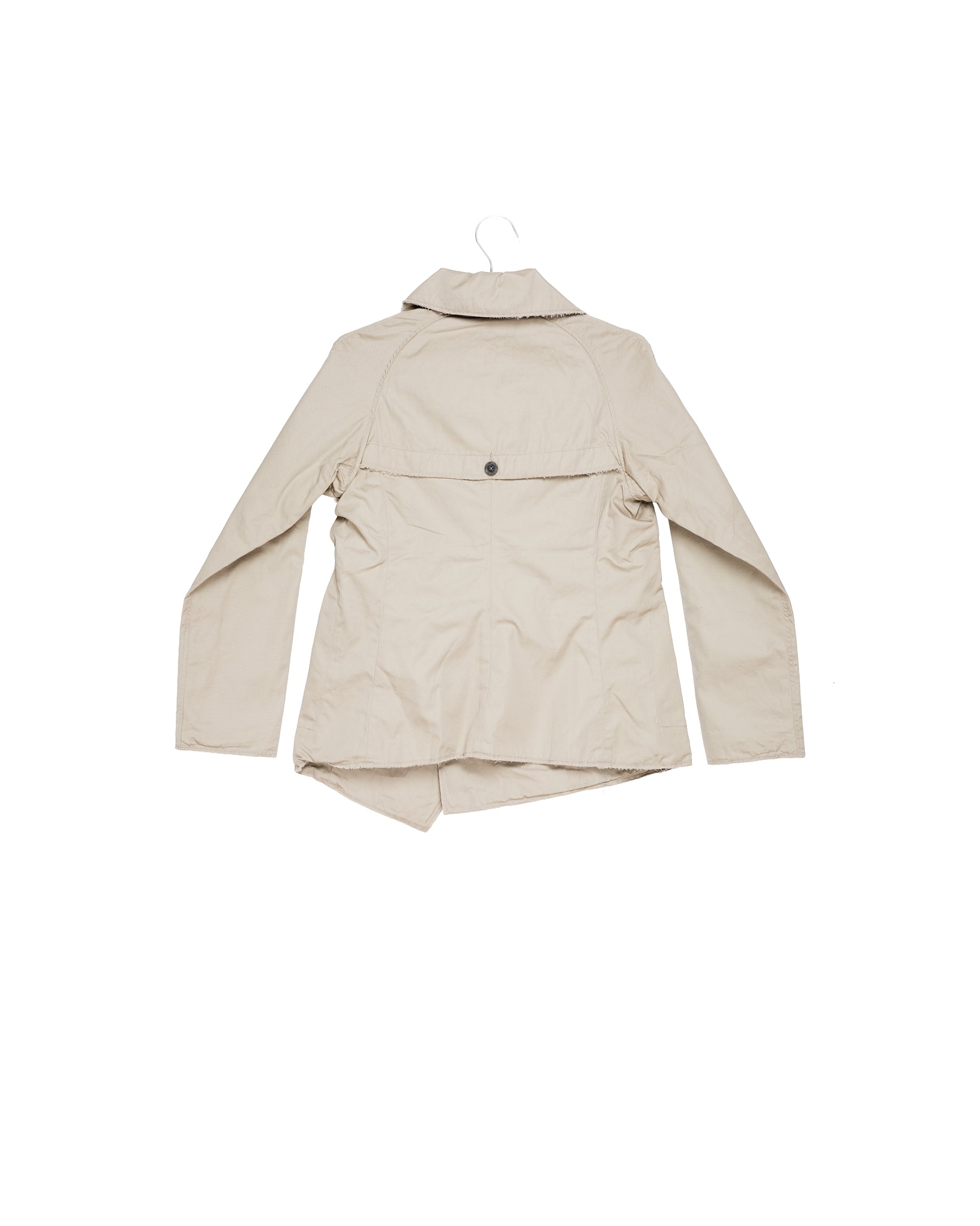 Asymmetrical Oatmeal Workwear Jacket