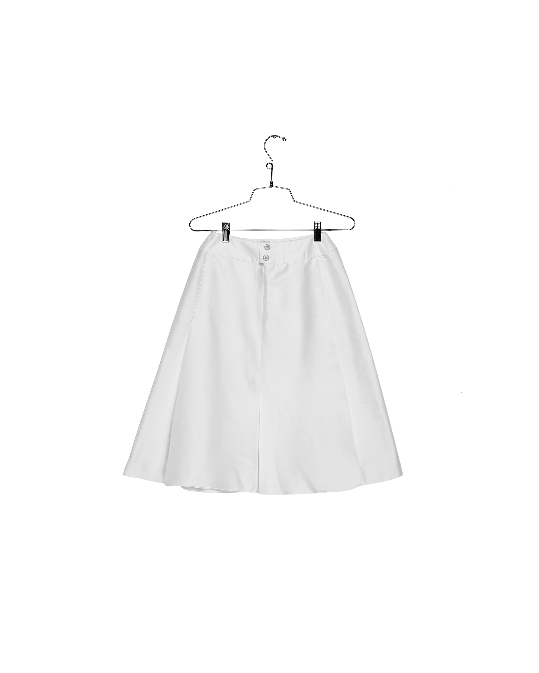 White A-Line Cotton Skirt