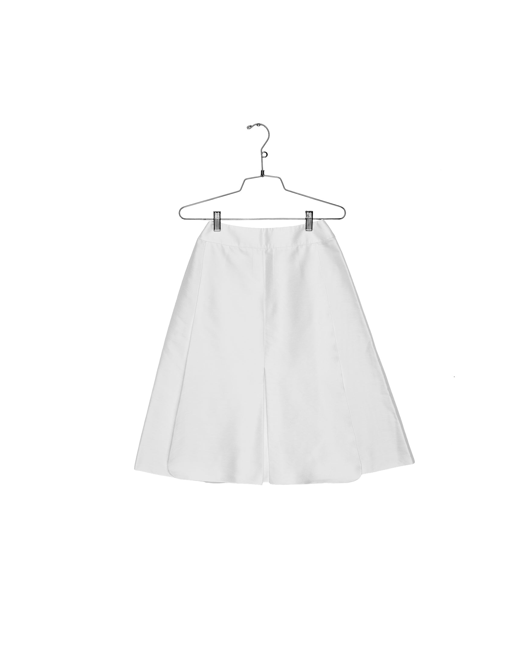 White A-Line Cotton Skirt