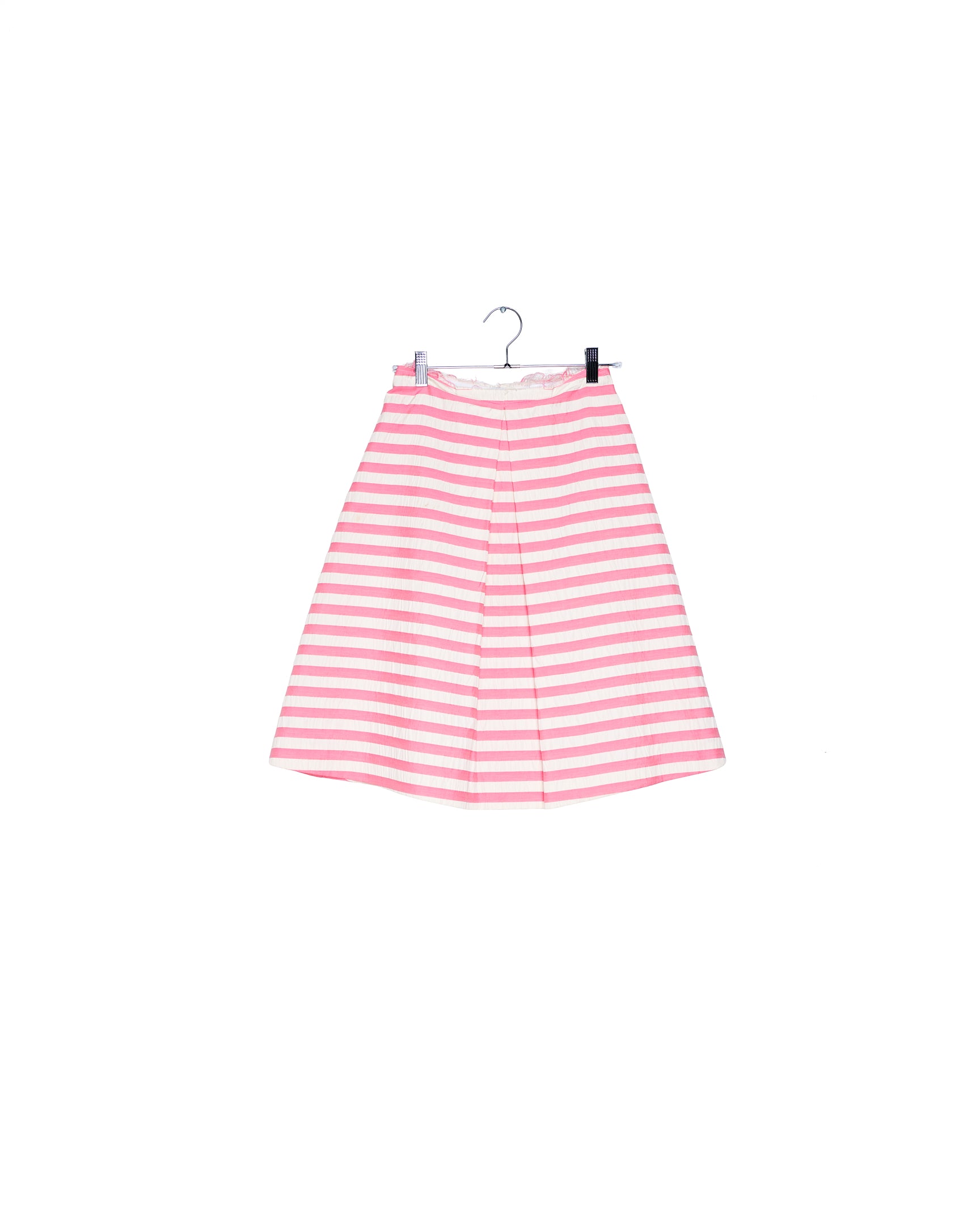 Candy Stripe A-Line Cotton Skirt