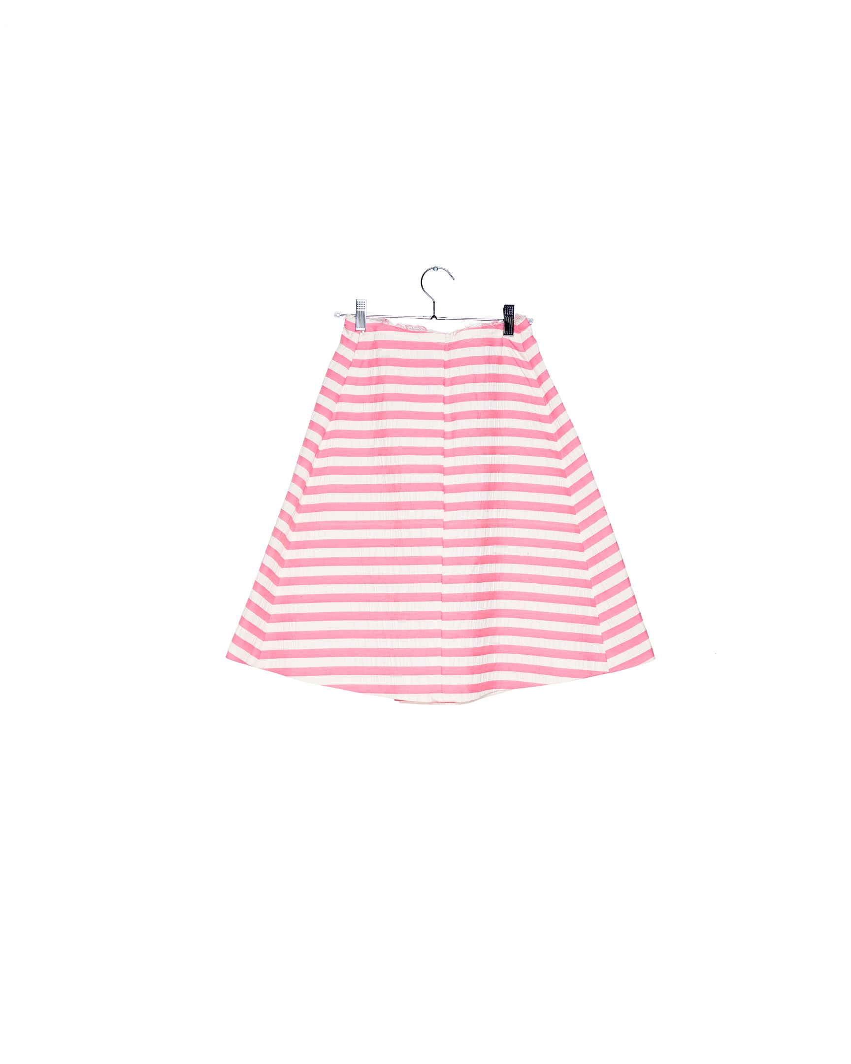 Candy Stripe A-Line Cotton Skirt