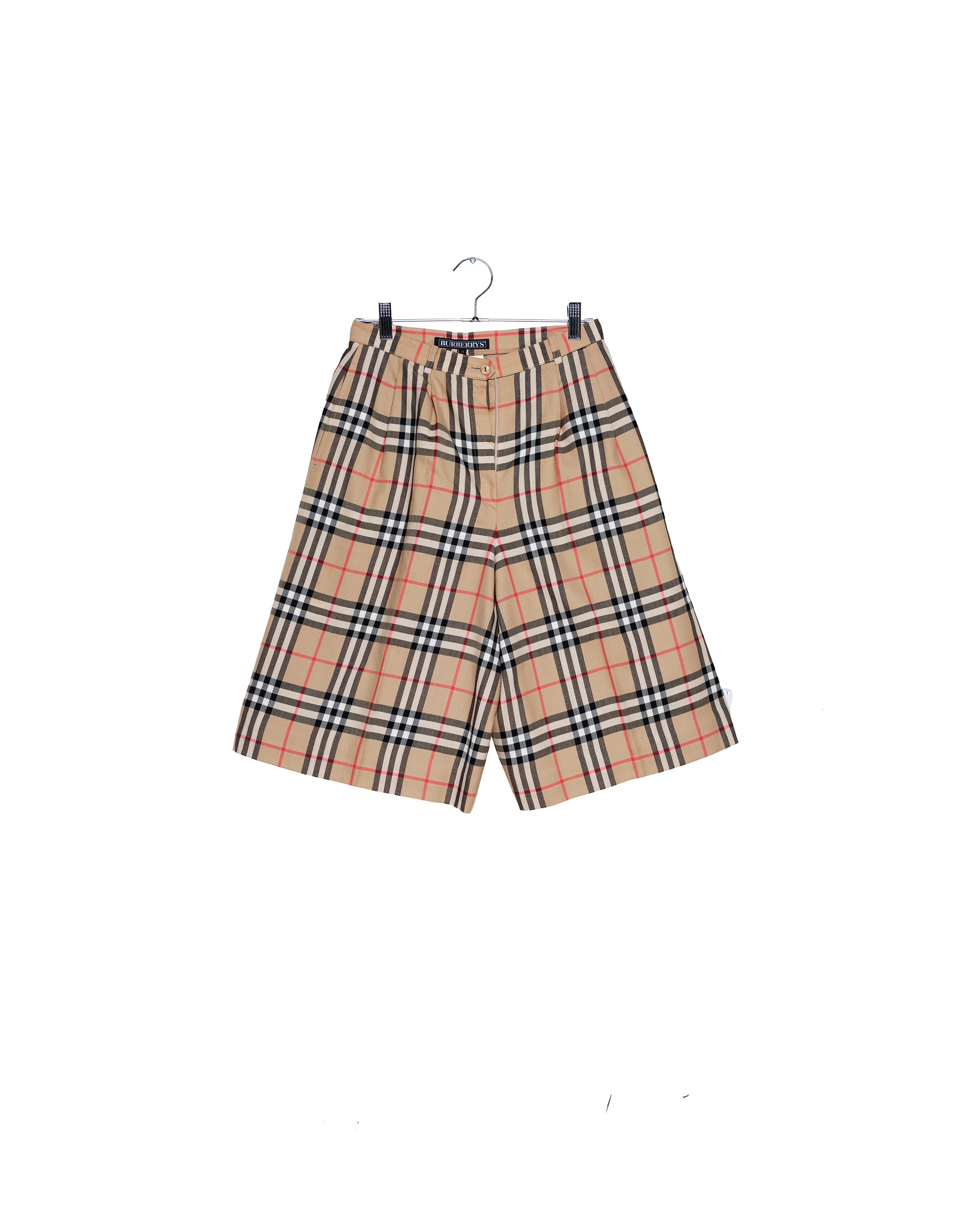 Check High-Rise Bermuda Shorts