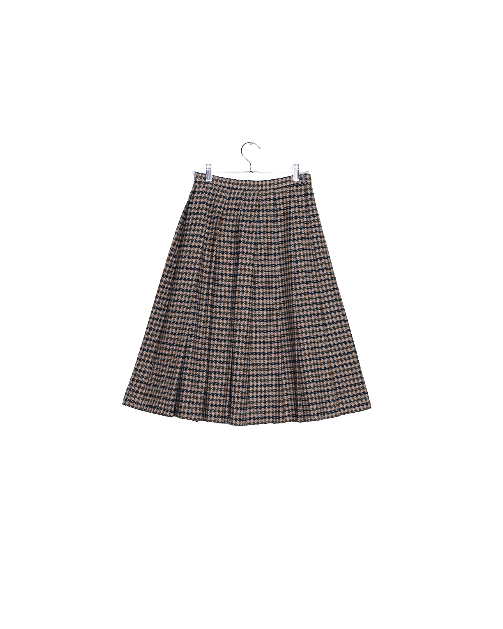 Heritage Plaid Wool A-Line Skirt