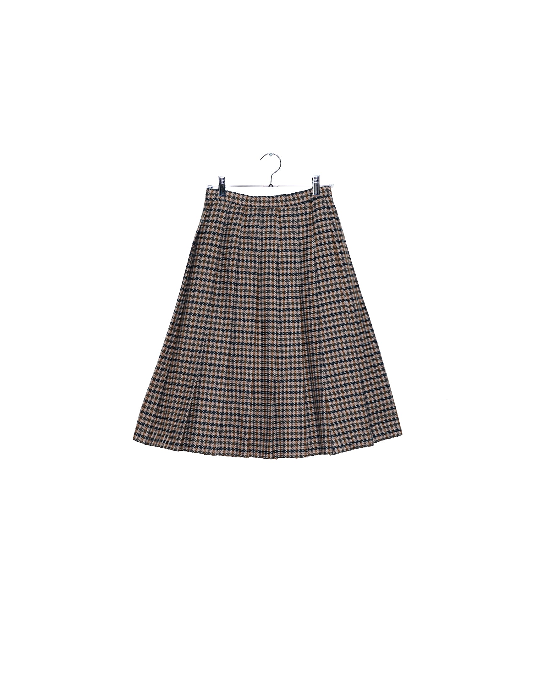 Heritage Plaid Wool A-Line Skirt