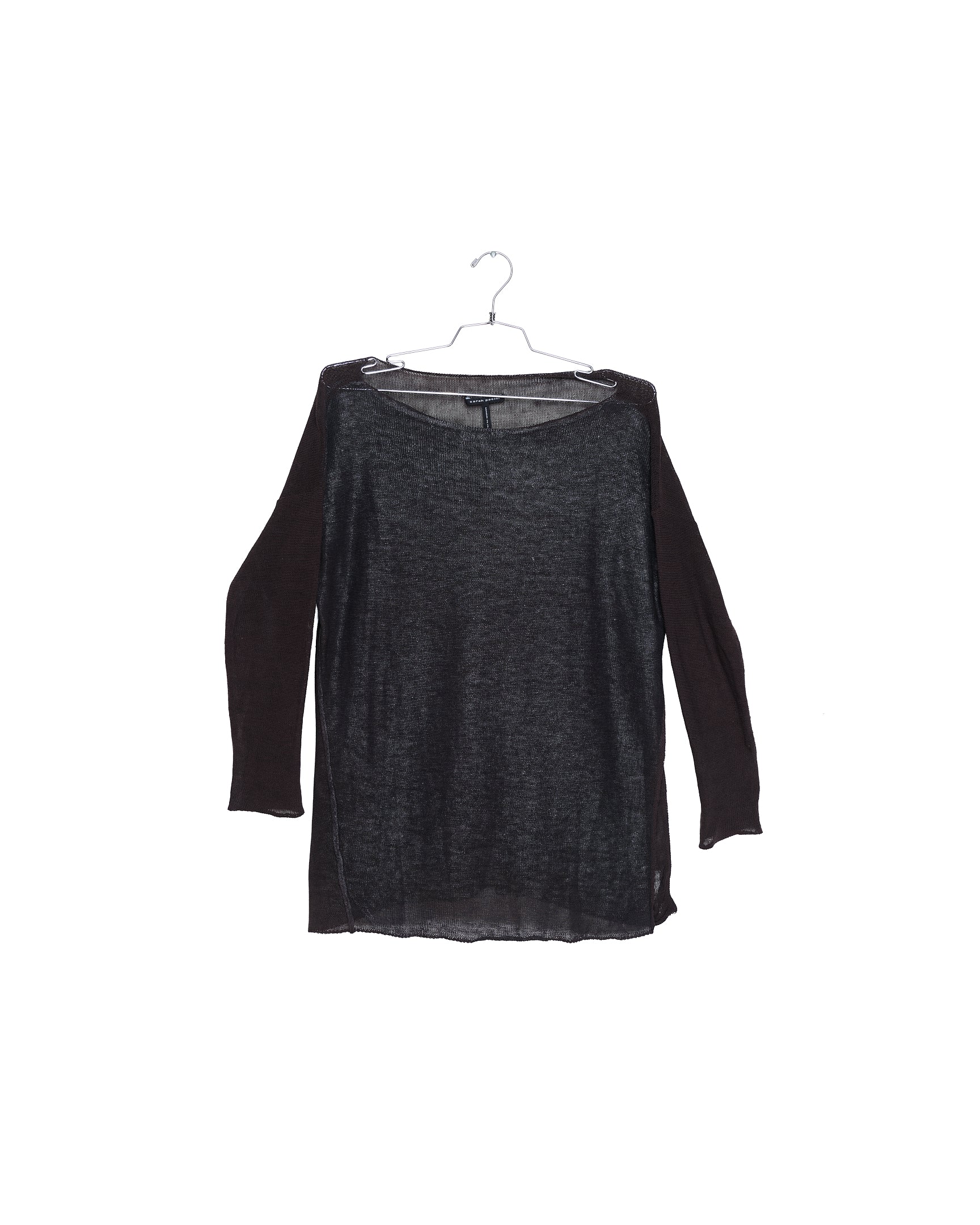 Noir Sheer Asymmetric Layering Top
