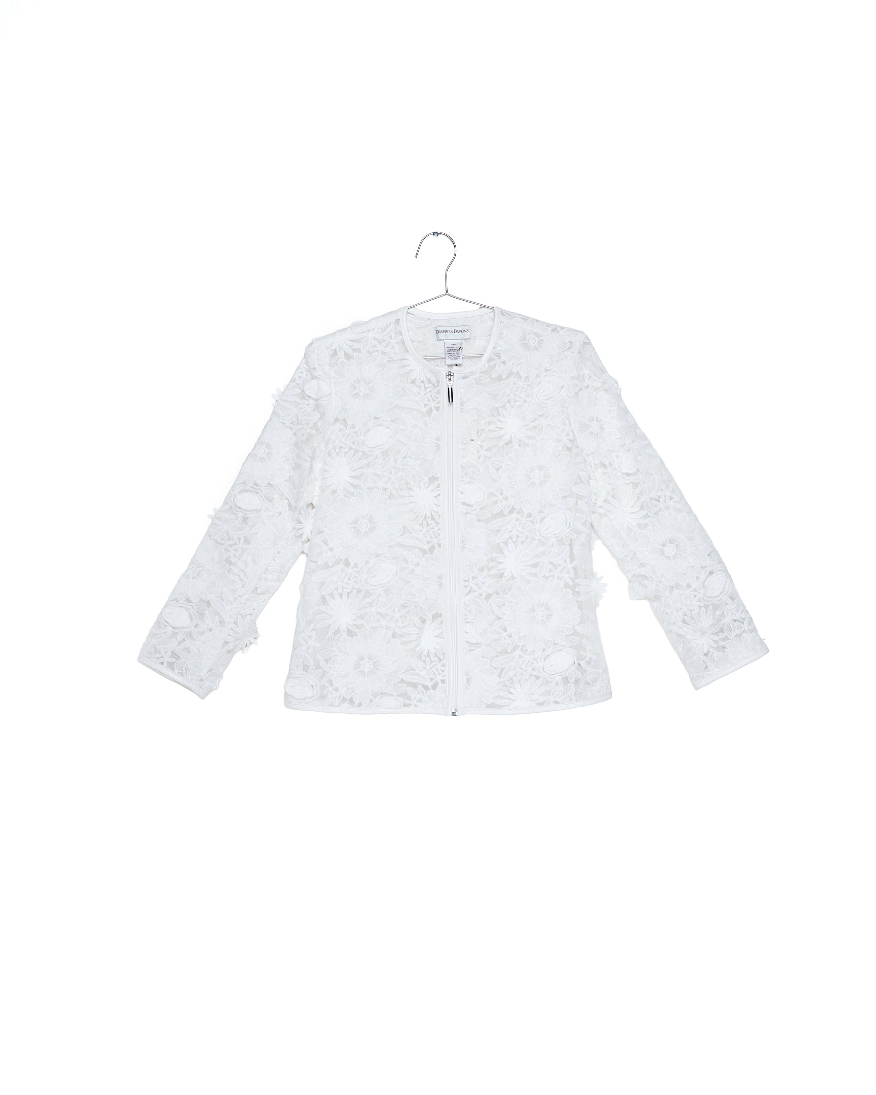 Crochet Floral Lace Buttondown Jacket