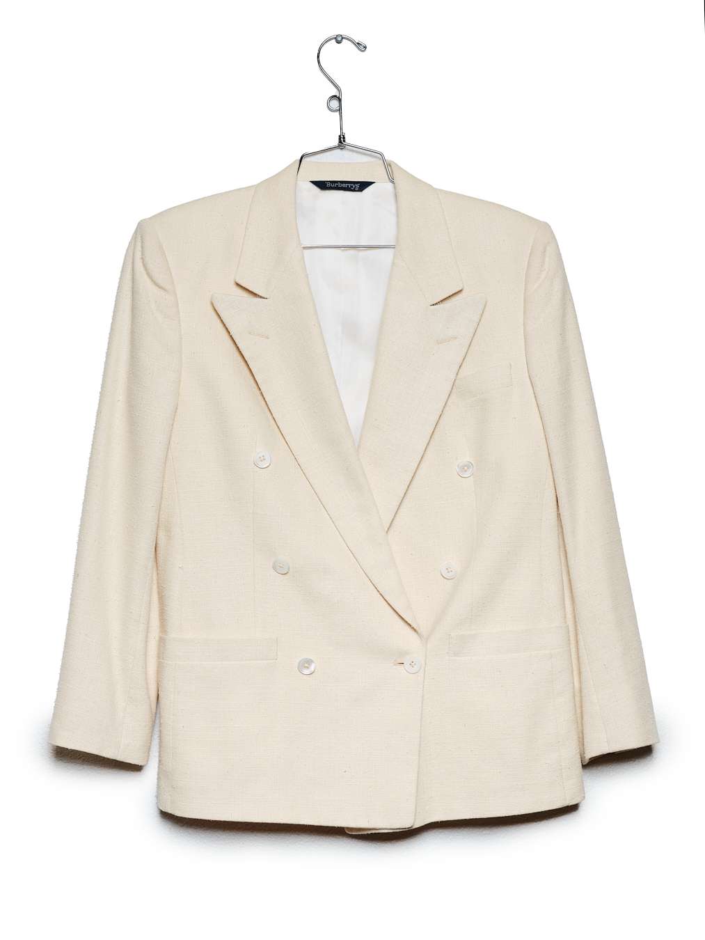 London Oatmeal Double-Breasted Blazer
