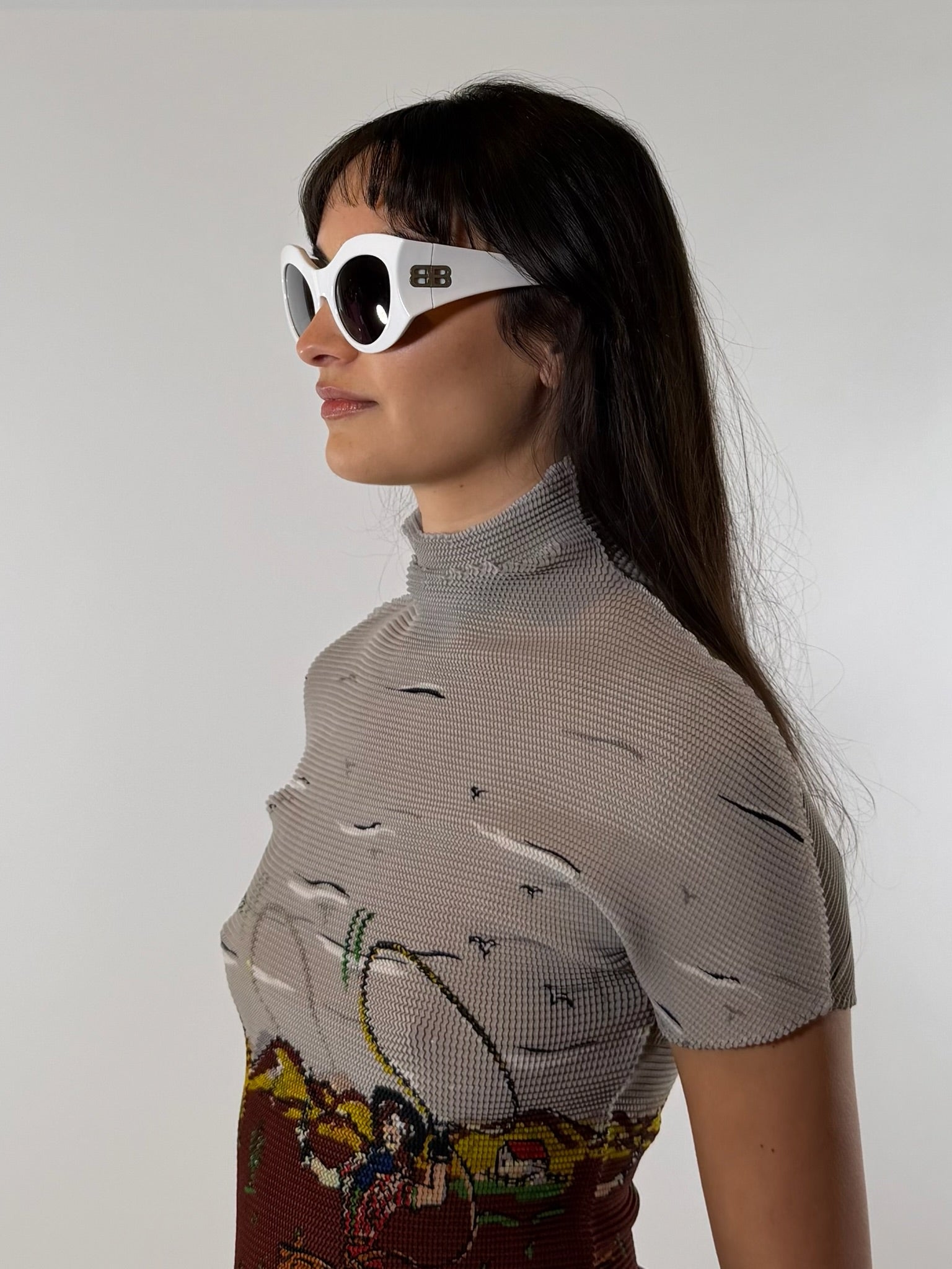 Balenciaga BB0256S Hourglass Round Sunglasses