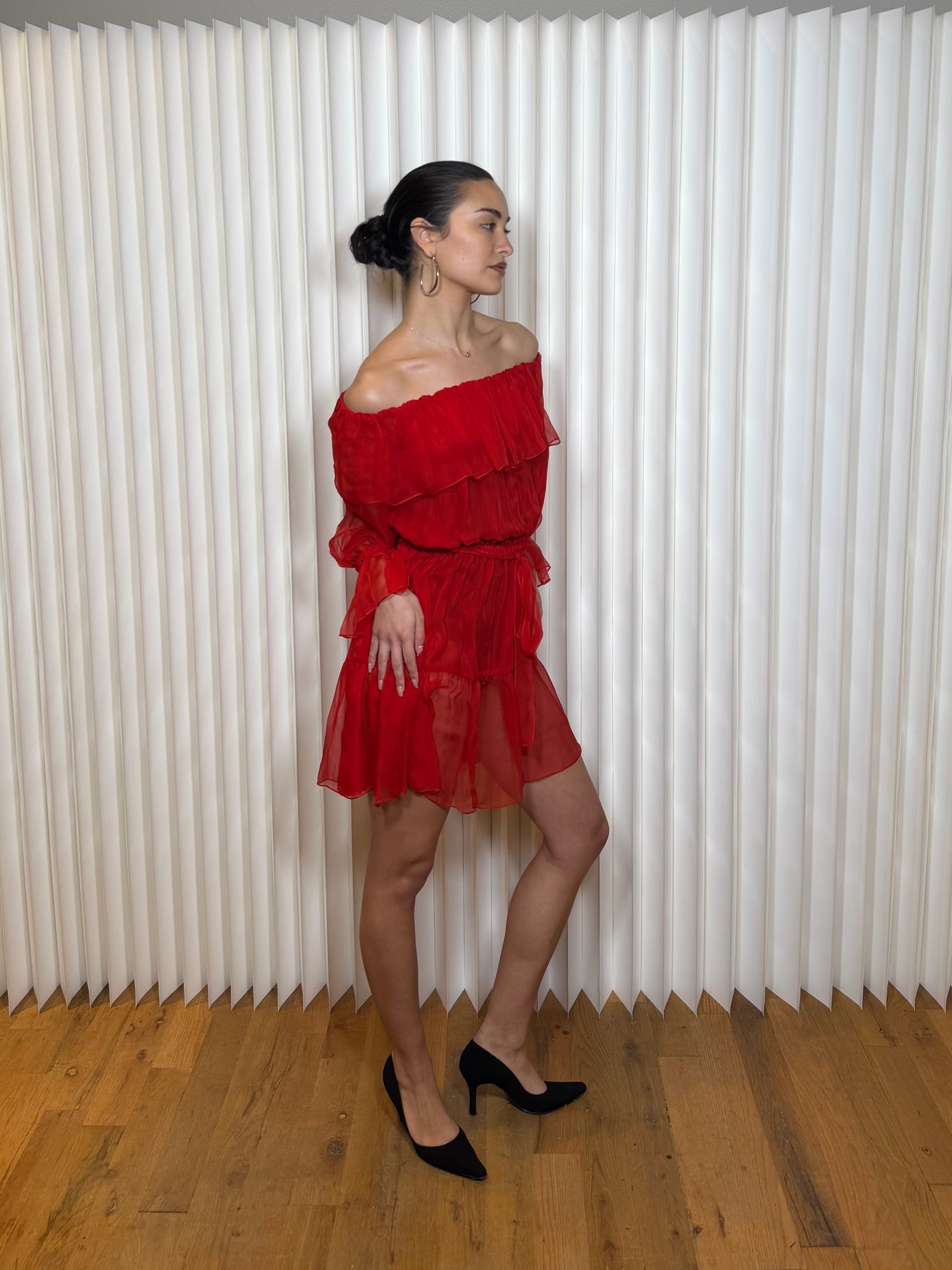 Gucci Silk Ruffle Dress
