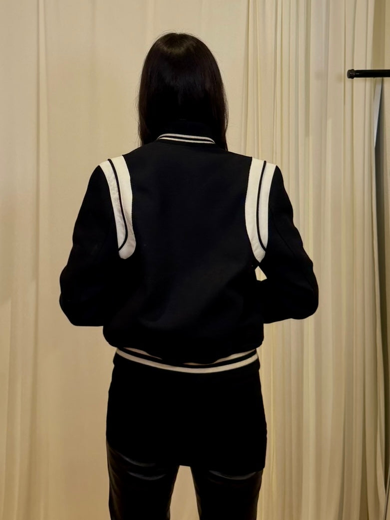 2020 Saint Laurent Teddy Varsity Jacket