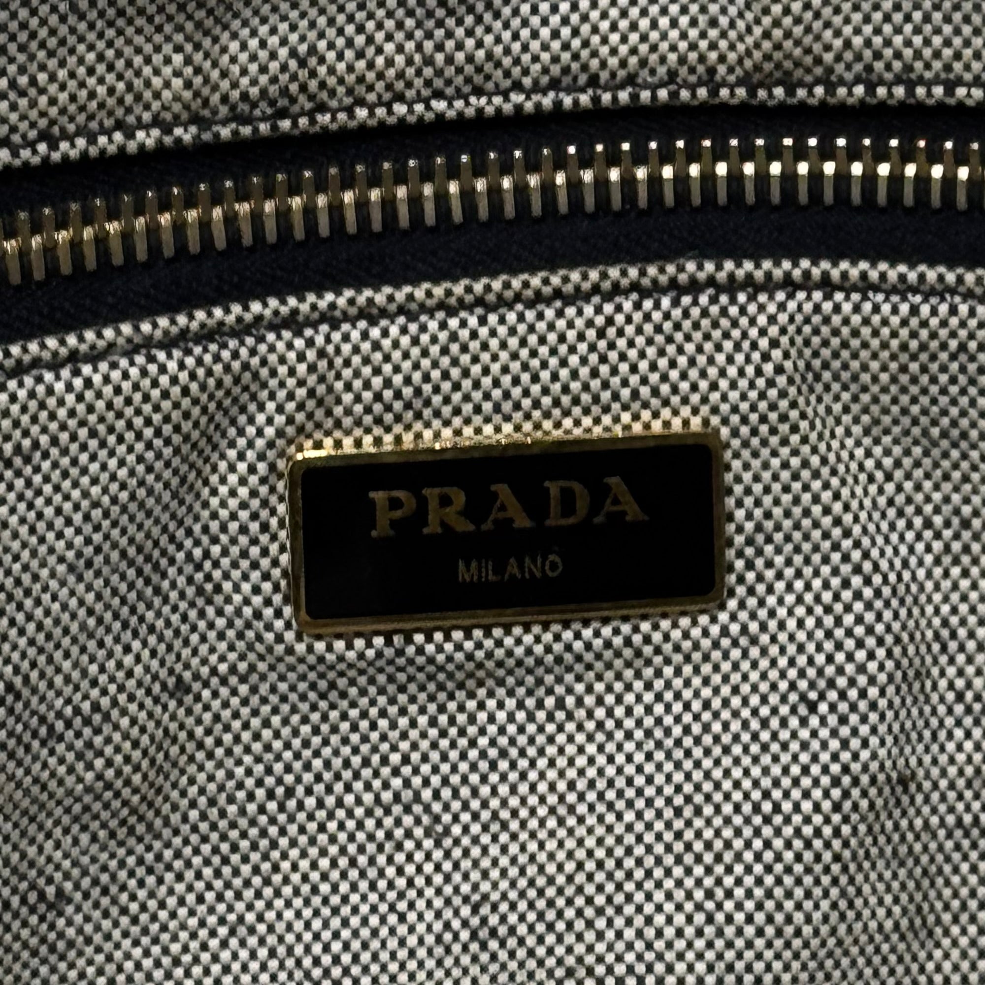 PRADA CANAPA DENIM TOTE BAG