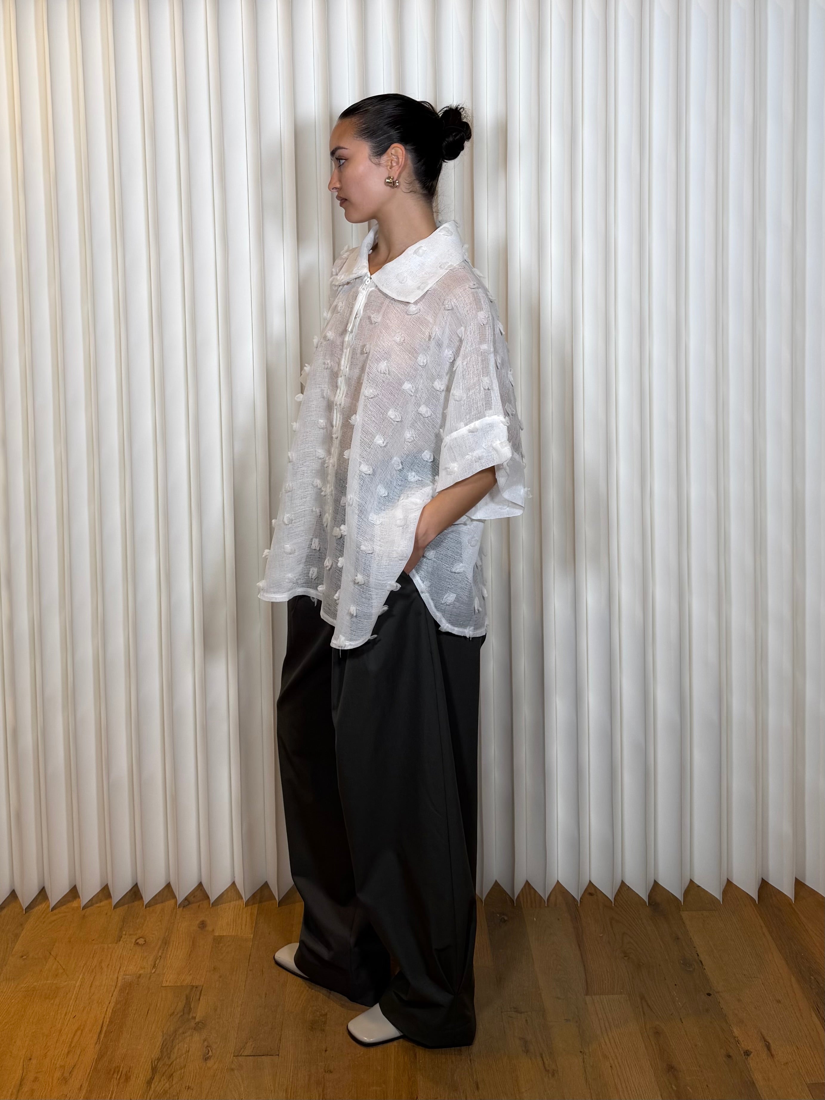 Lior Paris White Zip Up