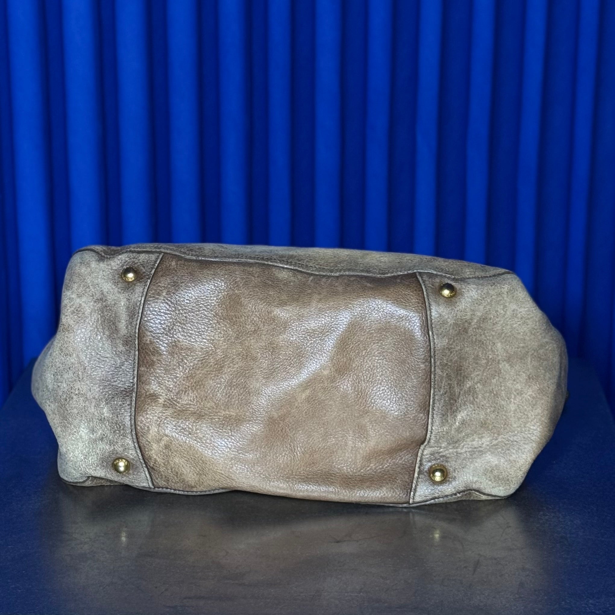 PRADA CERVO ANTIK CAMMELLO LEATHER BAG