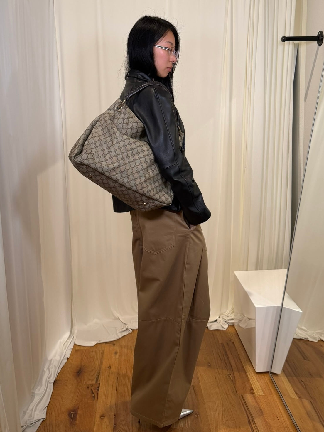 Vintage Gucci 90s Monogram Handbag￼