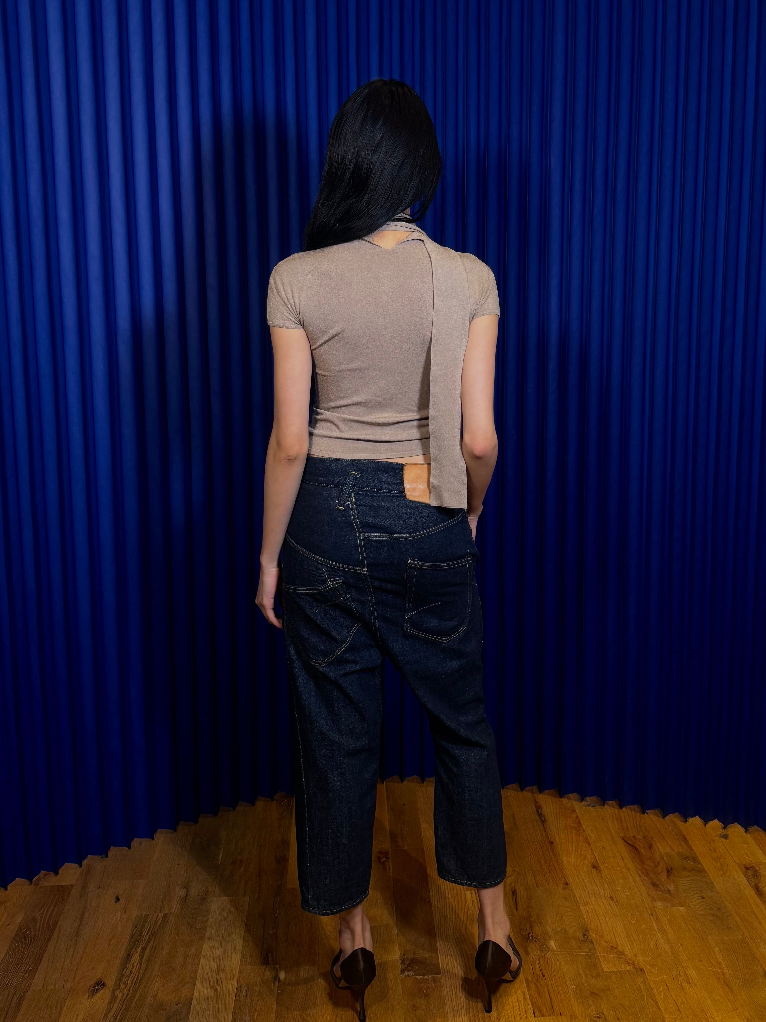 Ganryu CDG Selvedge Cropped Denim ‘Navy Blue’