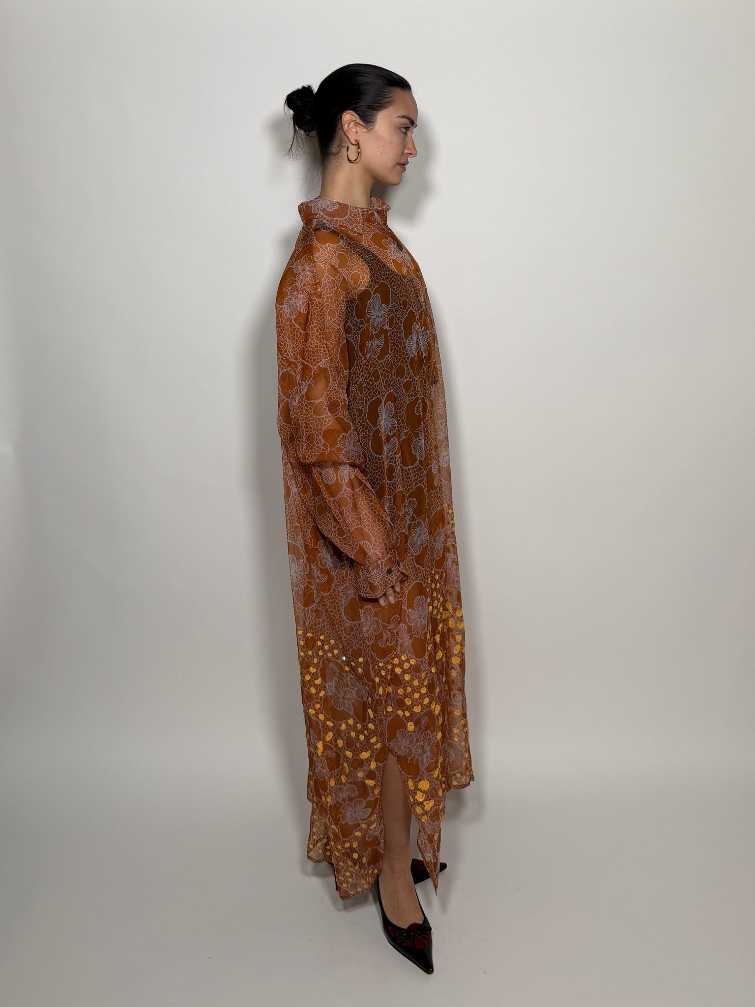 Dries Van Noten Mango Sheer Button Down