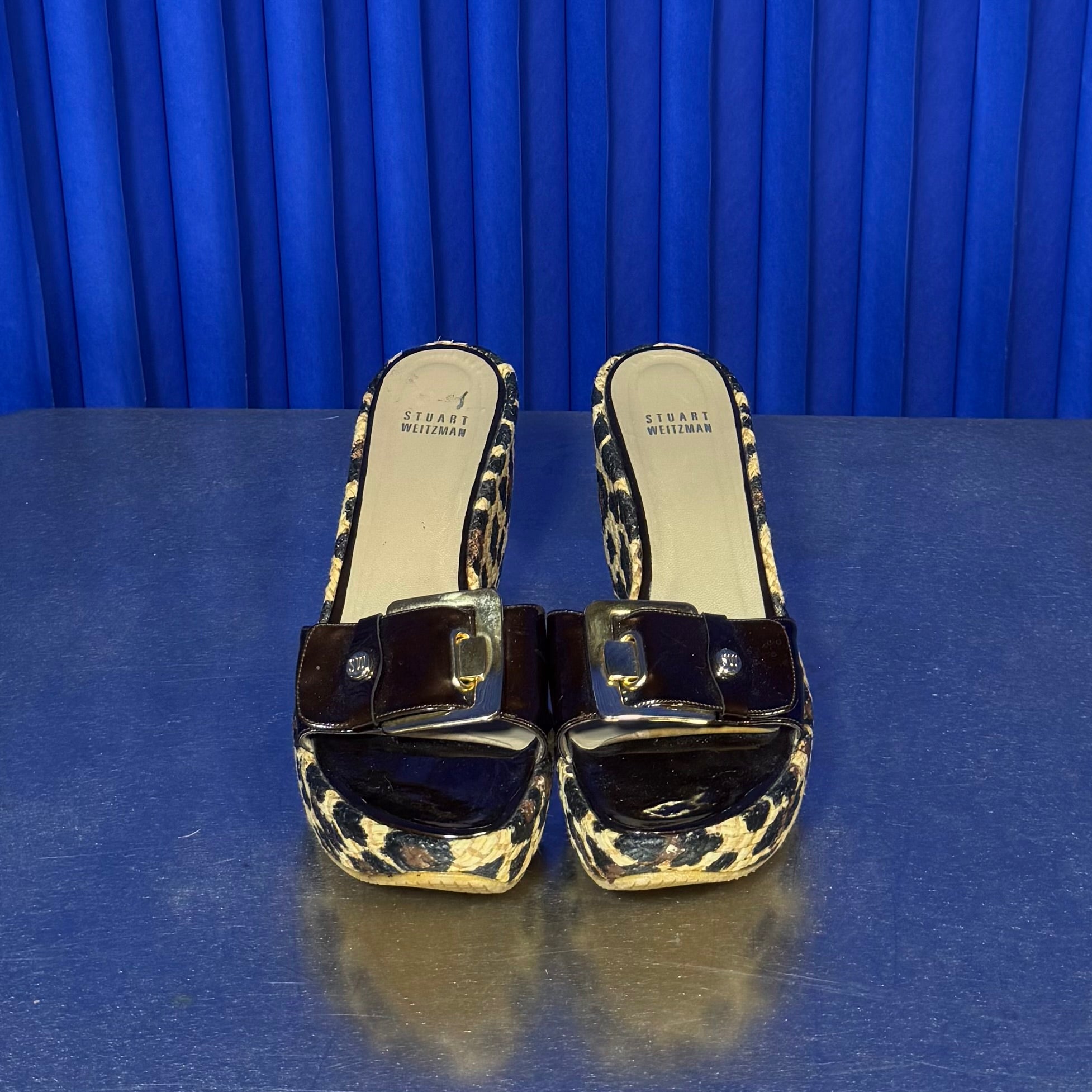 STUART WEITZMAN LEOPARD WEDGES