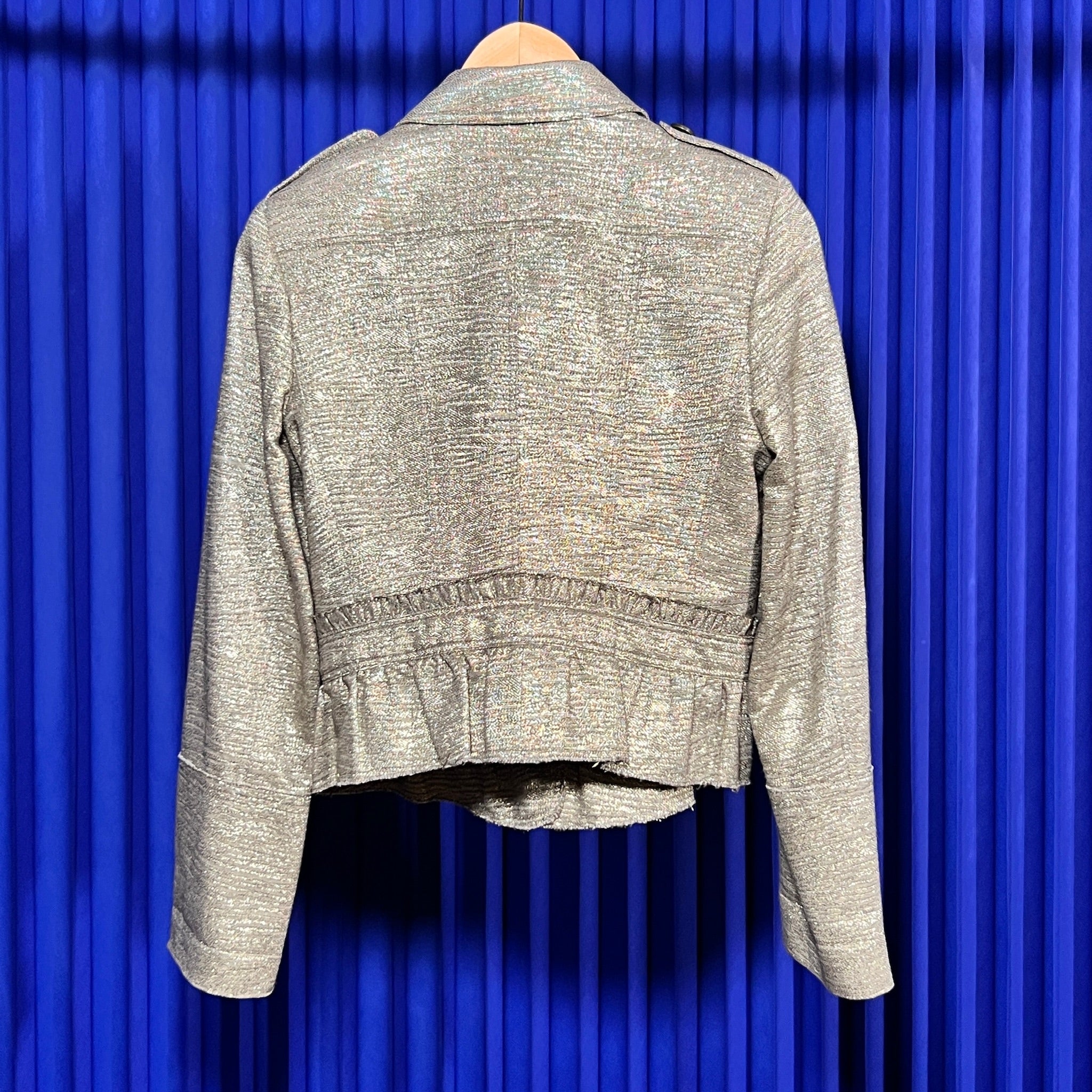 BURBERRY LONDON METALLIC BUTTON-UP JACKET