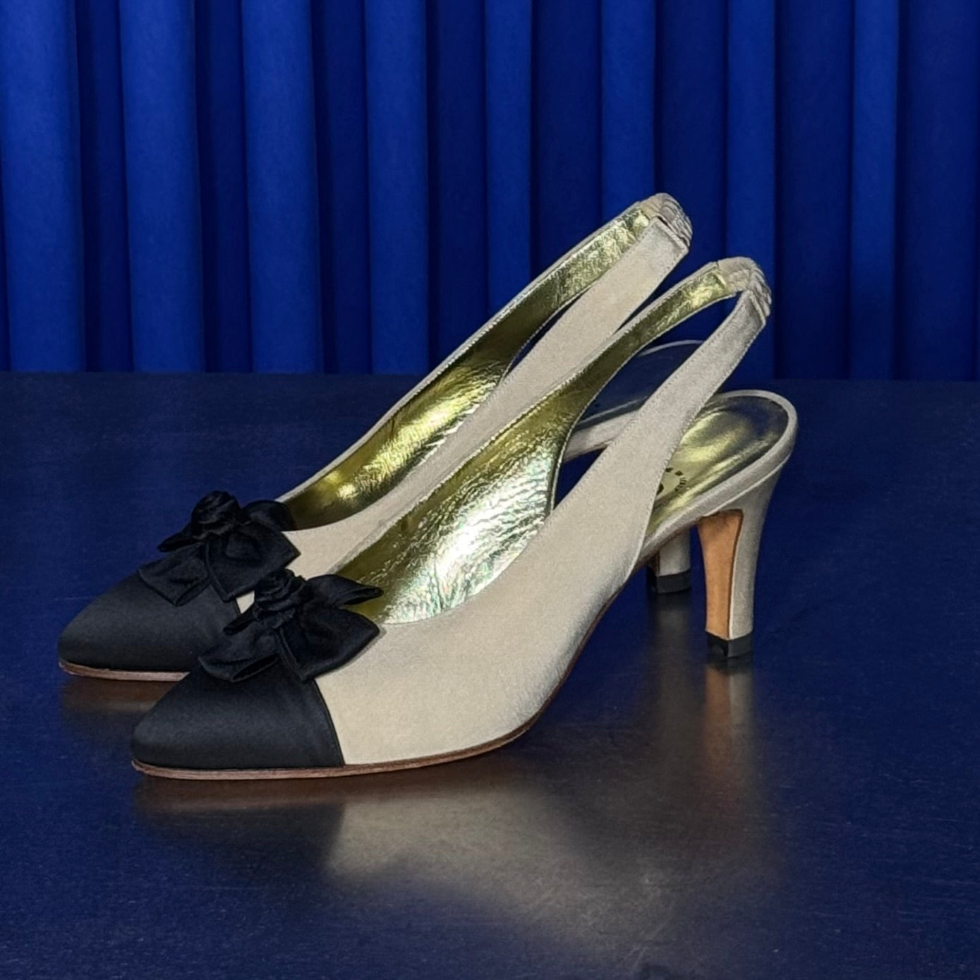CHANEL CAMELLIA SLINGBACK HEELS
