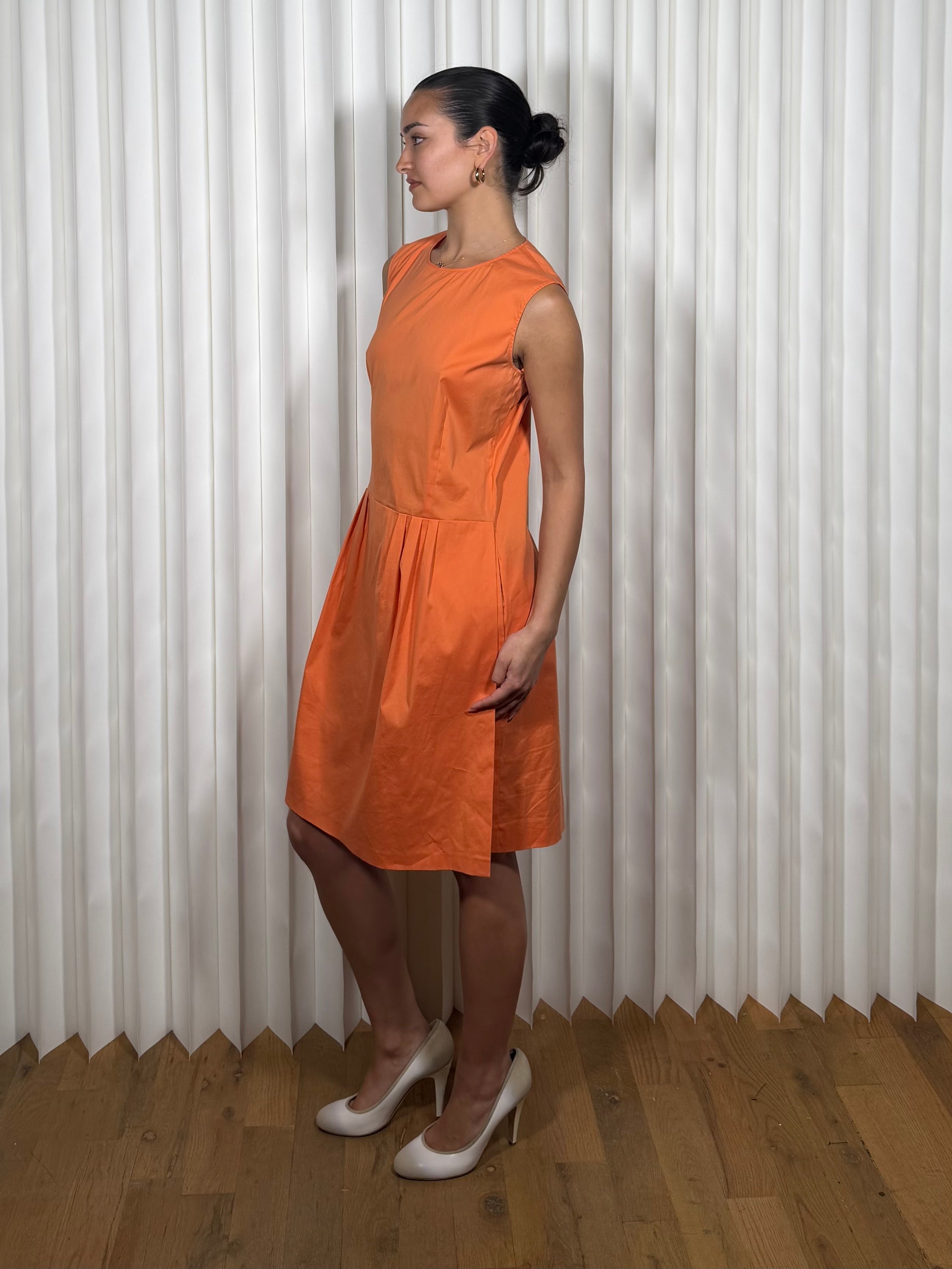 Jil Sander Cotton Blend Sleeveless Dress