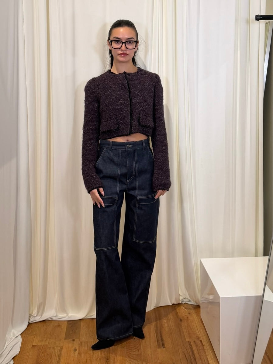 2000s Dolce & Gabbana Tweed Cropped Jacket