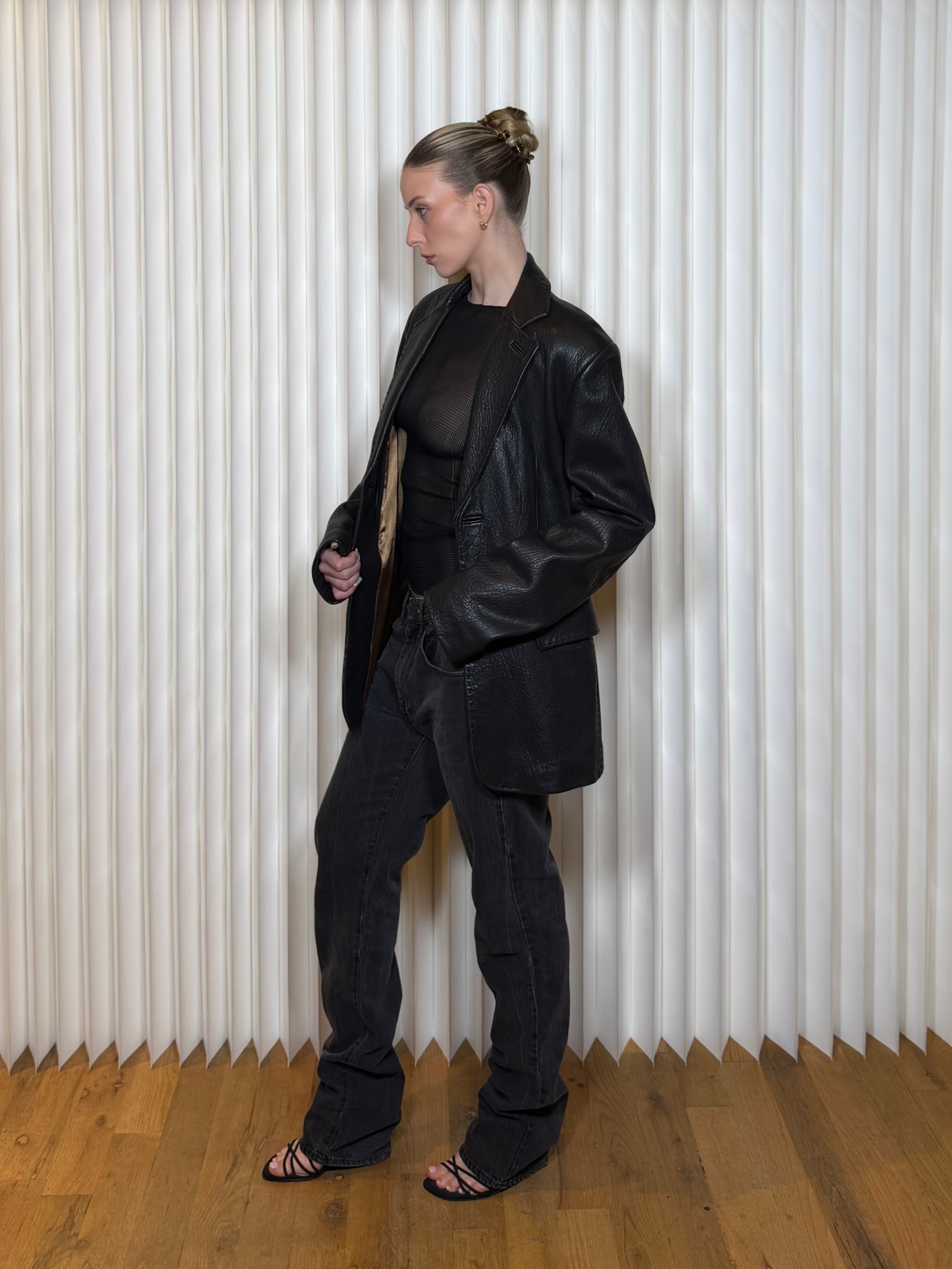 Marc New York Leather Blazer