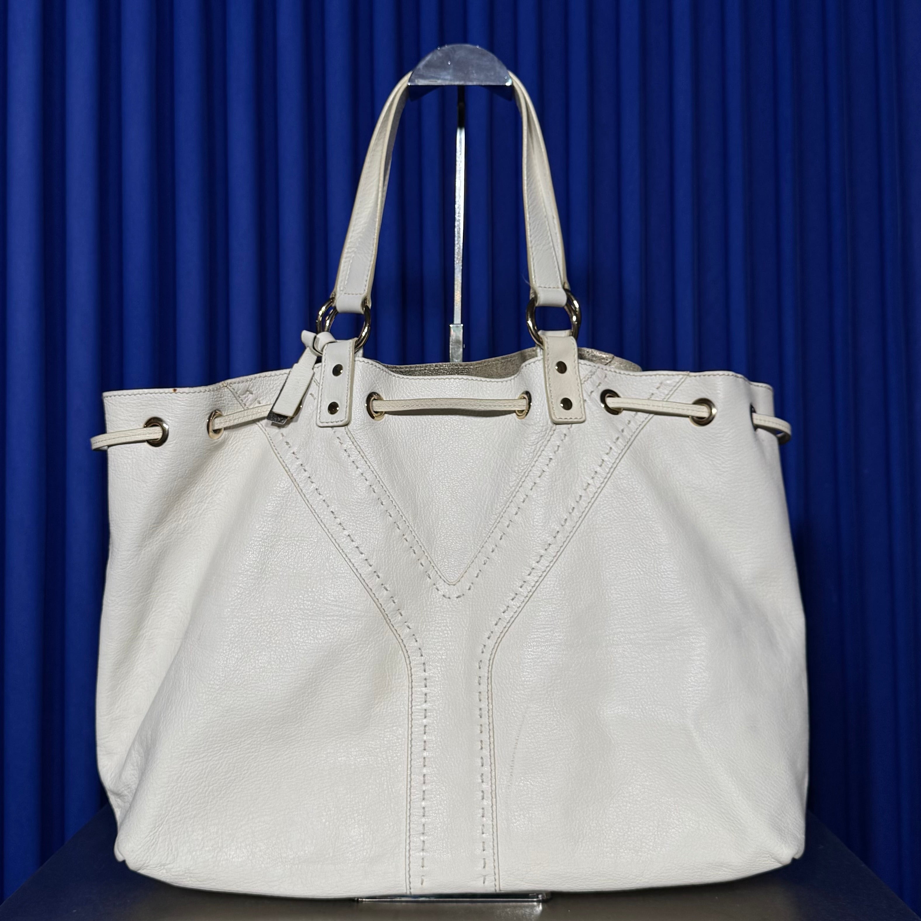 YSL RIVE GAUCHE SAC Y REVERSIBLE LEATHER TOTE
