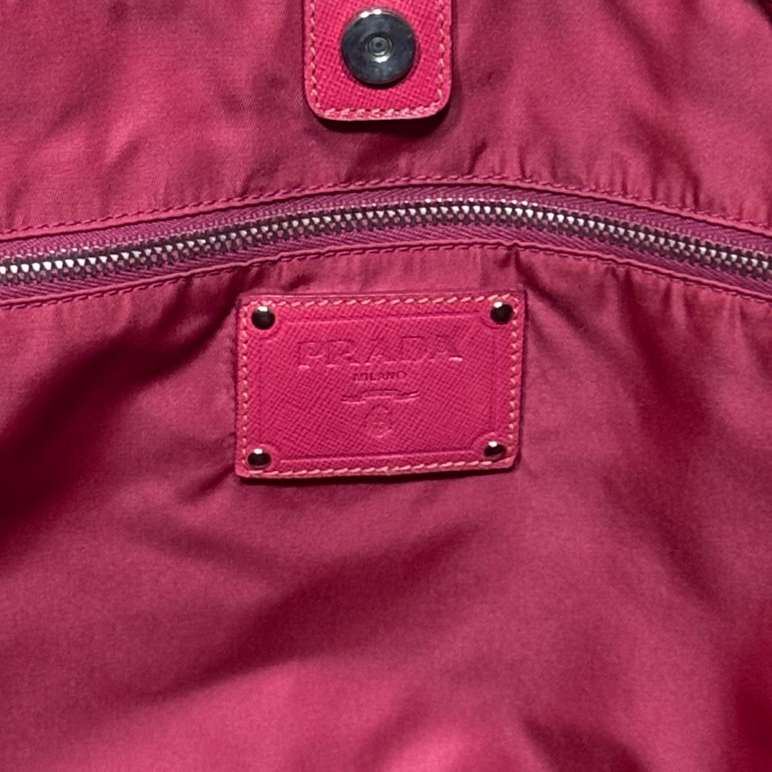 PRADA SAFFIANO TRIMMED TESSUTO SHOPPERS TOTE