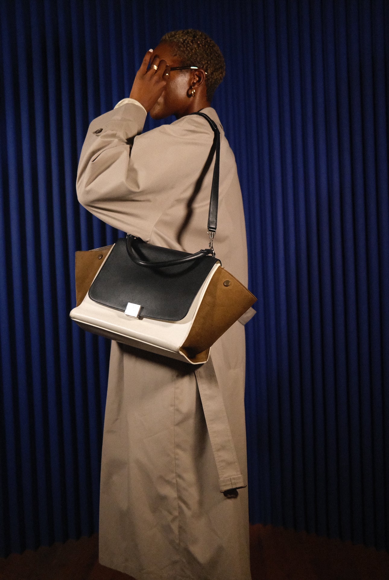 2014 CÉLINE TRAPEZE TRICOLOR 2WAY LEATHER BAG