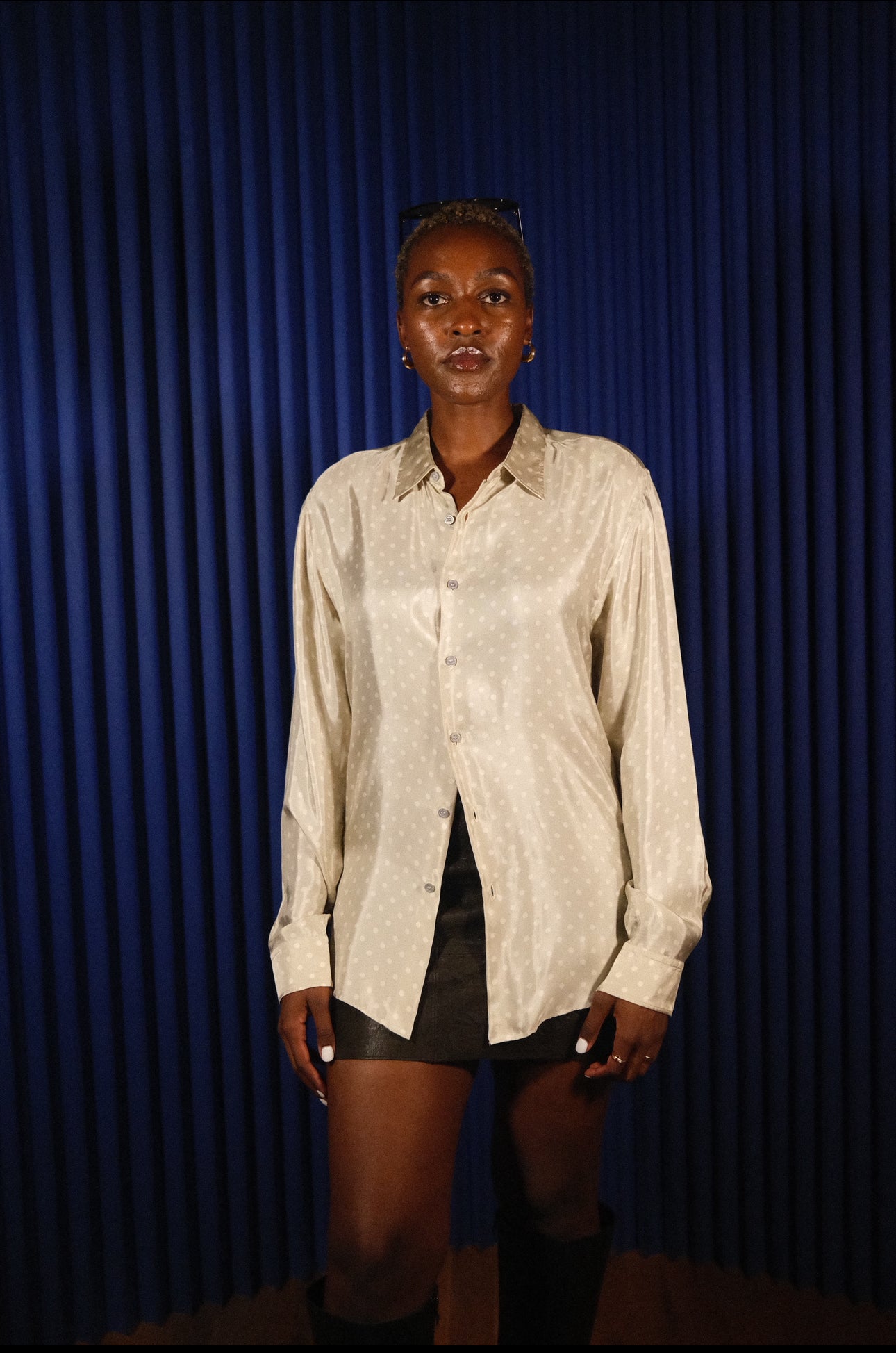LOUIS VUITTON RAYON BLEND BUTTON UP