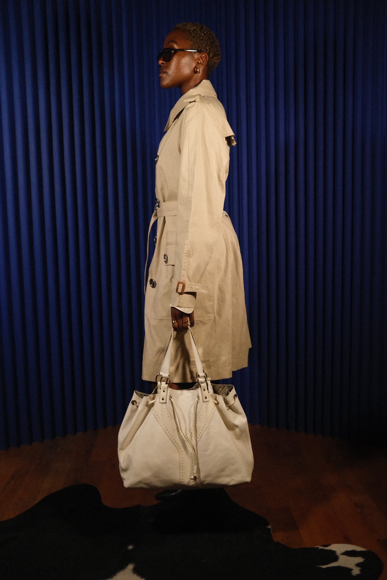 YSL RIVE GAUCHE SAC Y REVERSIBLE LEATHER TOTE