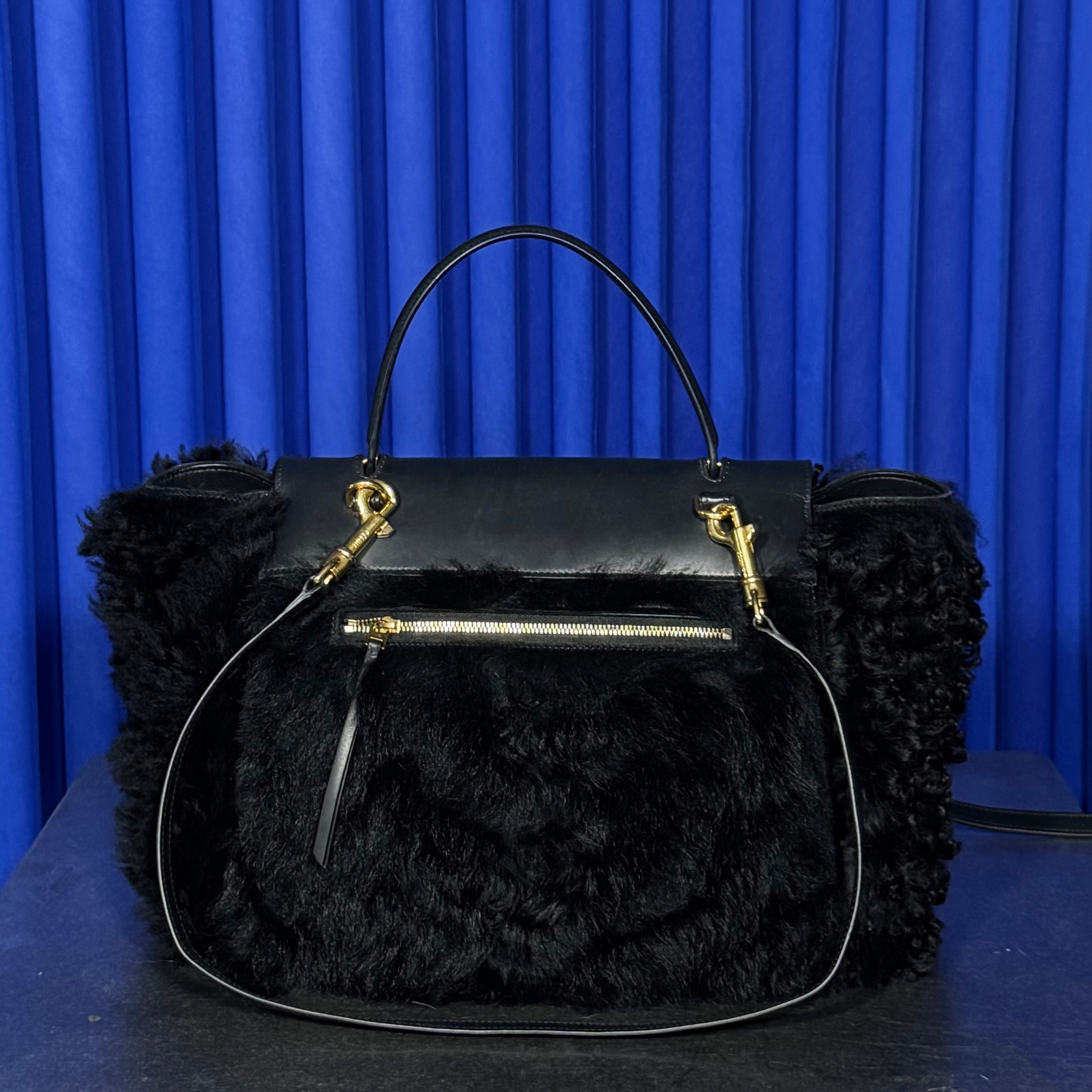 Celine Shearling Mini Belt Bag