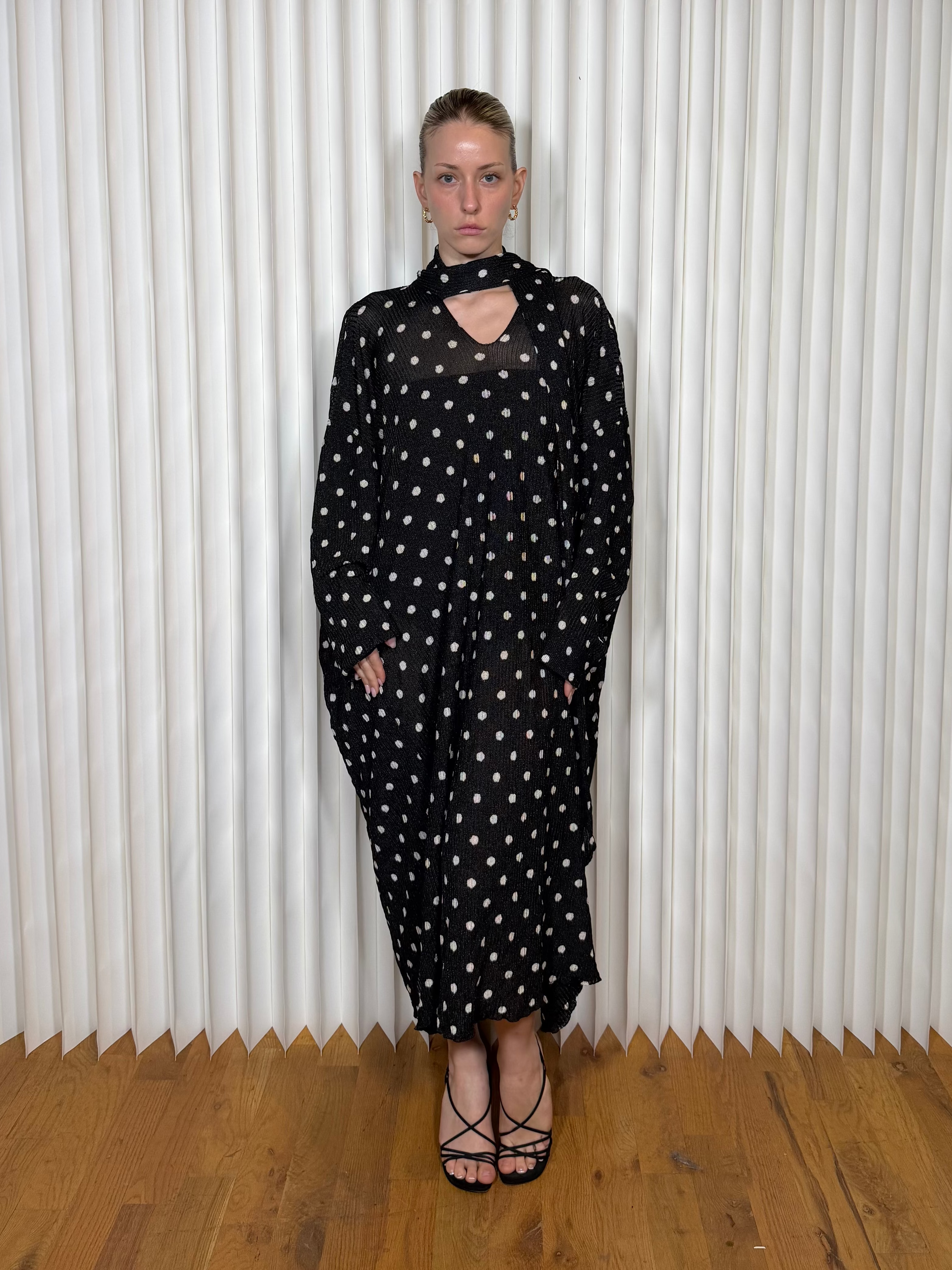 Balenciaga Crepe Polka Dot Dress NWT