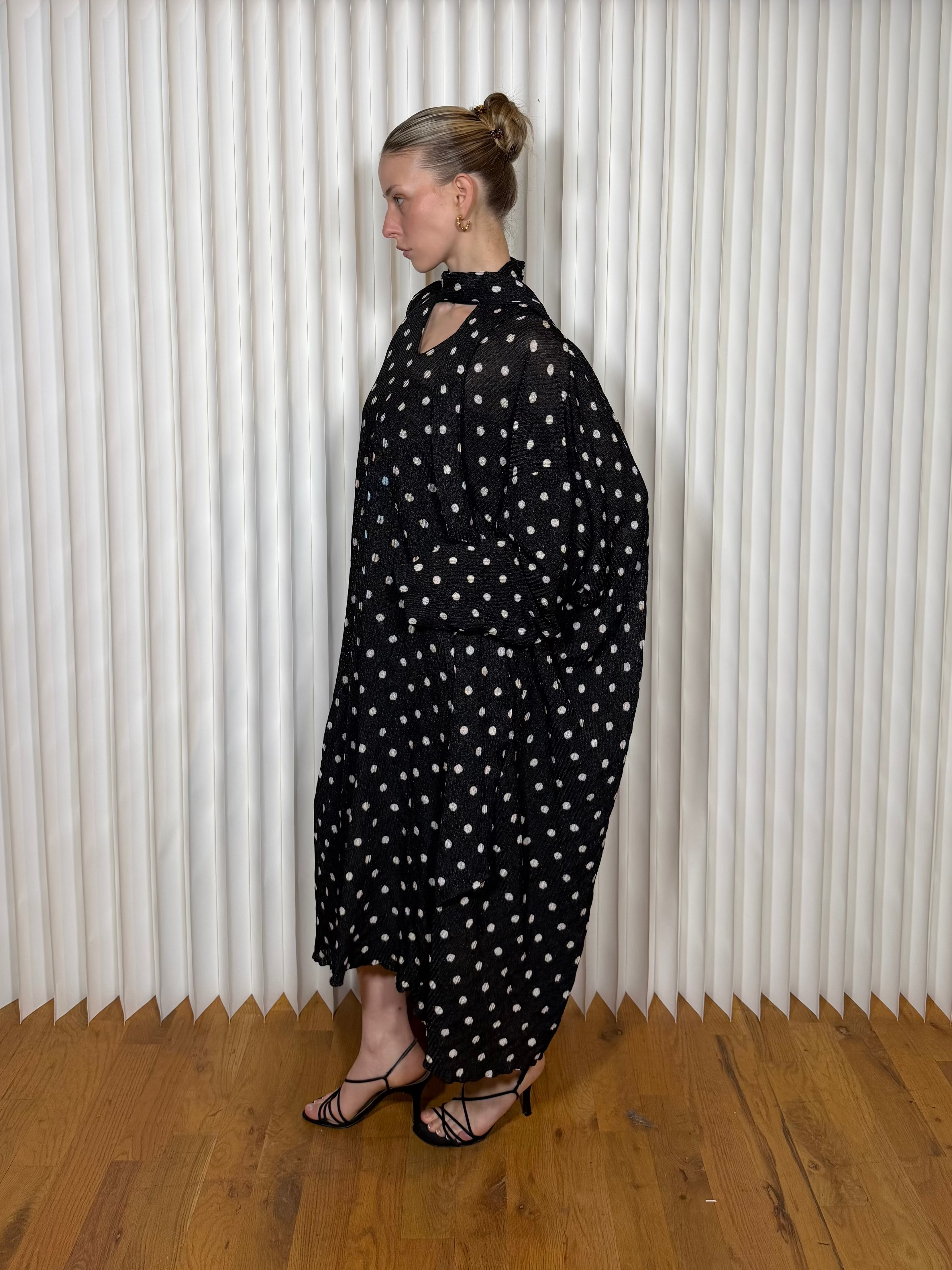 Balenciaga Crepe Polka Dot Dress NWT