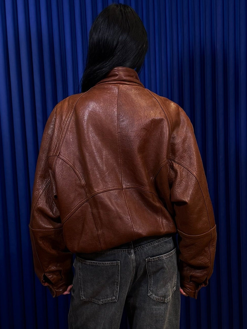 Midway Leather Bomber Jacket ‘Brown’