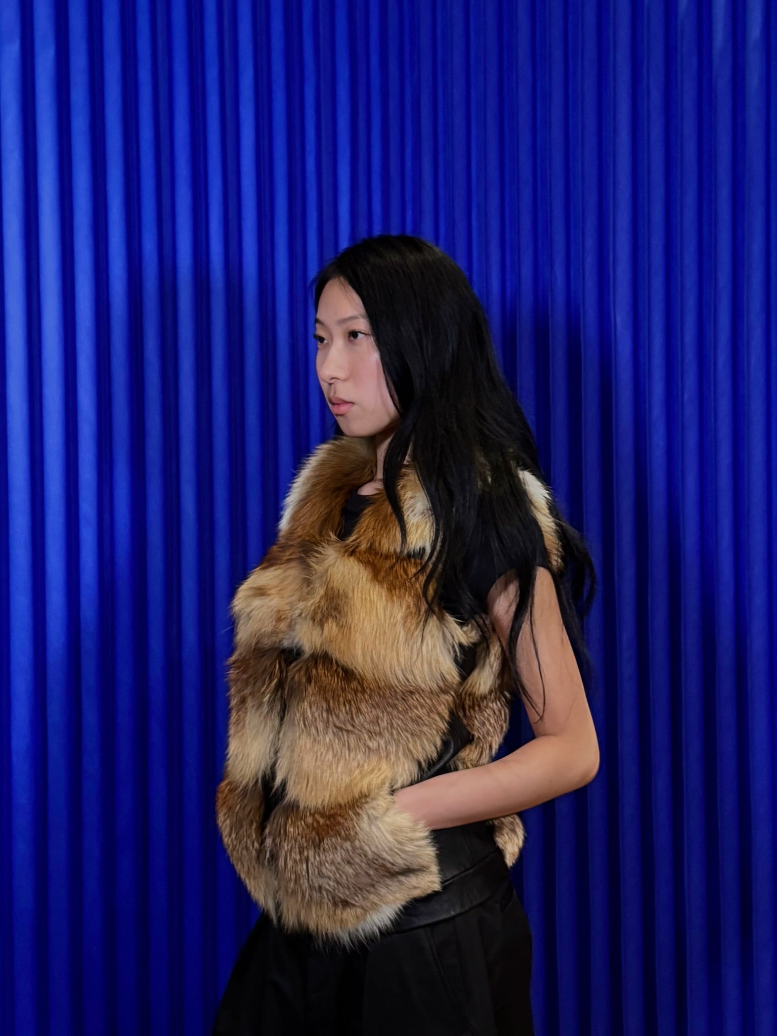 ZIP-UP FUR VEST