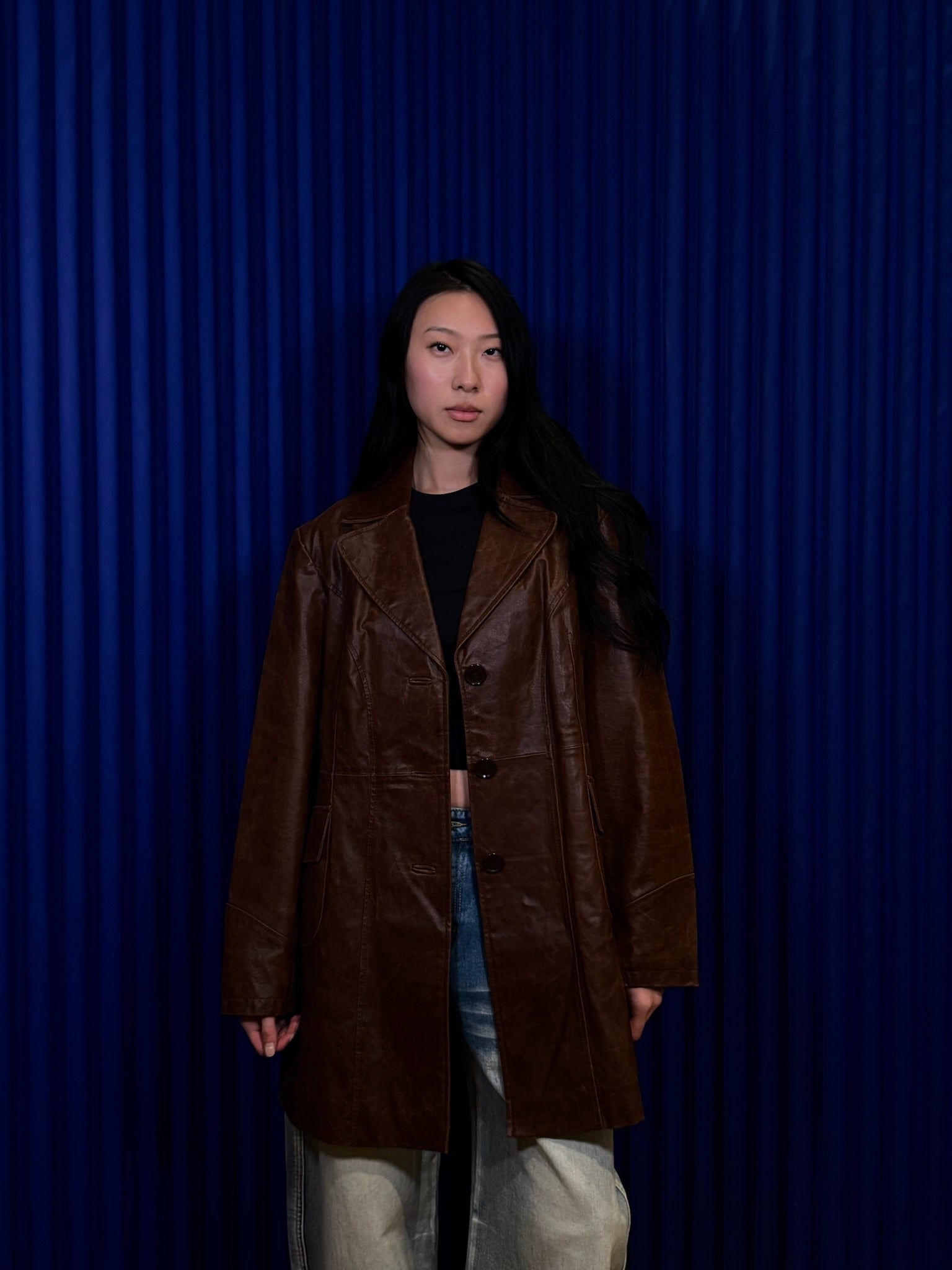 Ana leather Short Coat