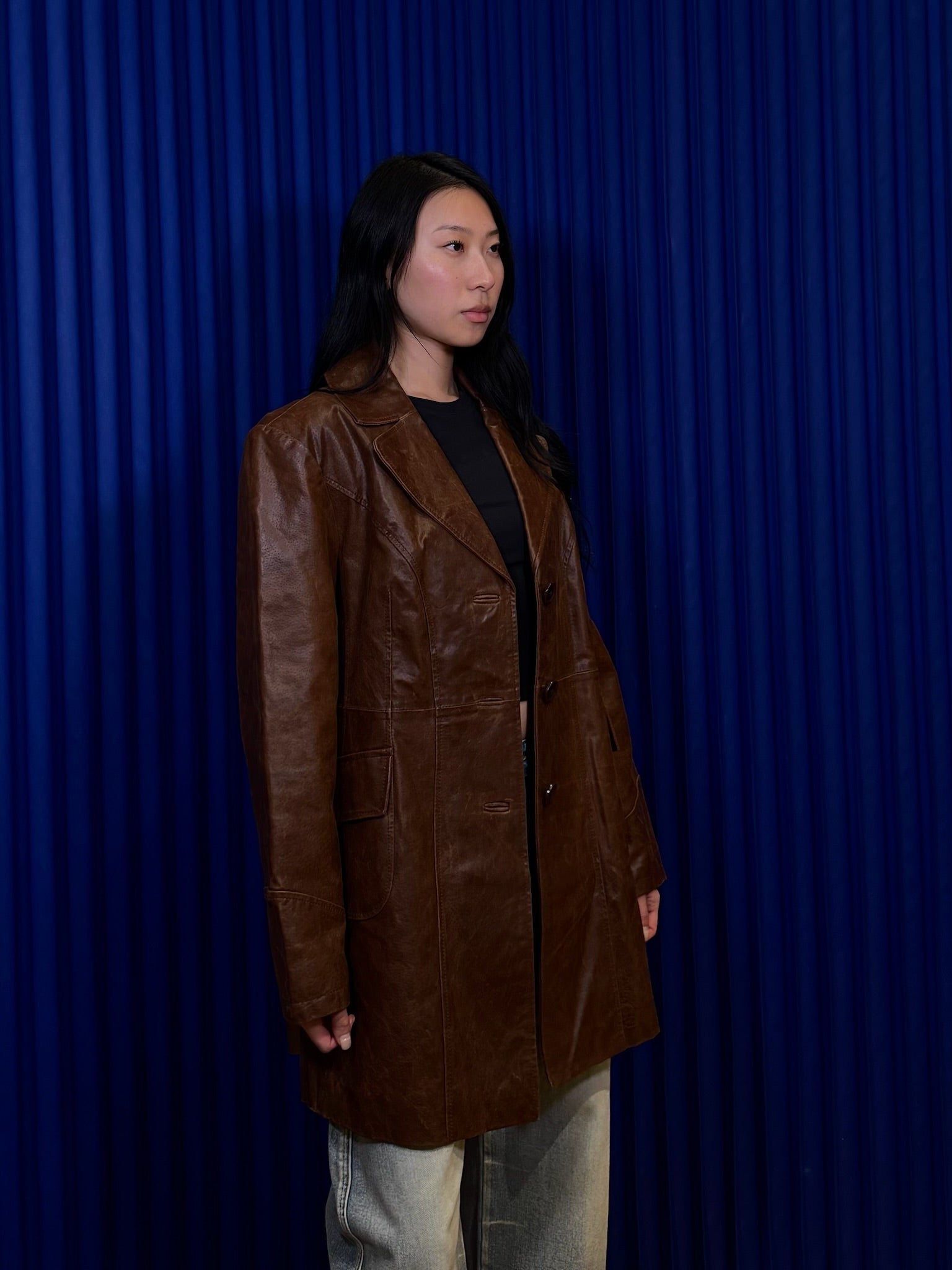 Ana leather Short Coat