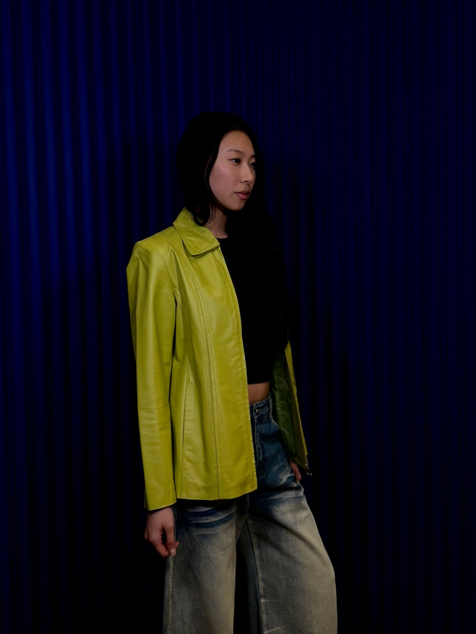 Worthington Green Leather Jacket