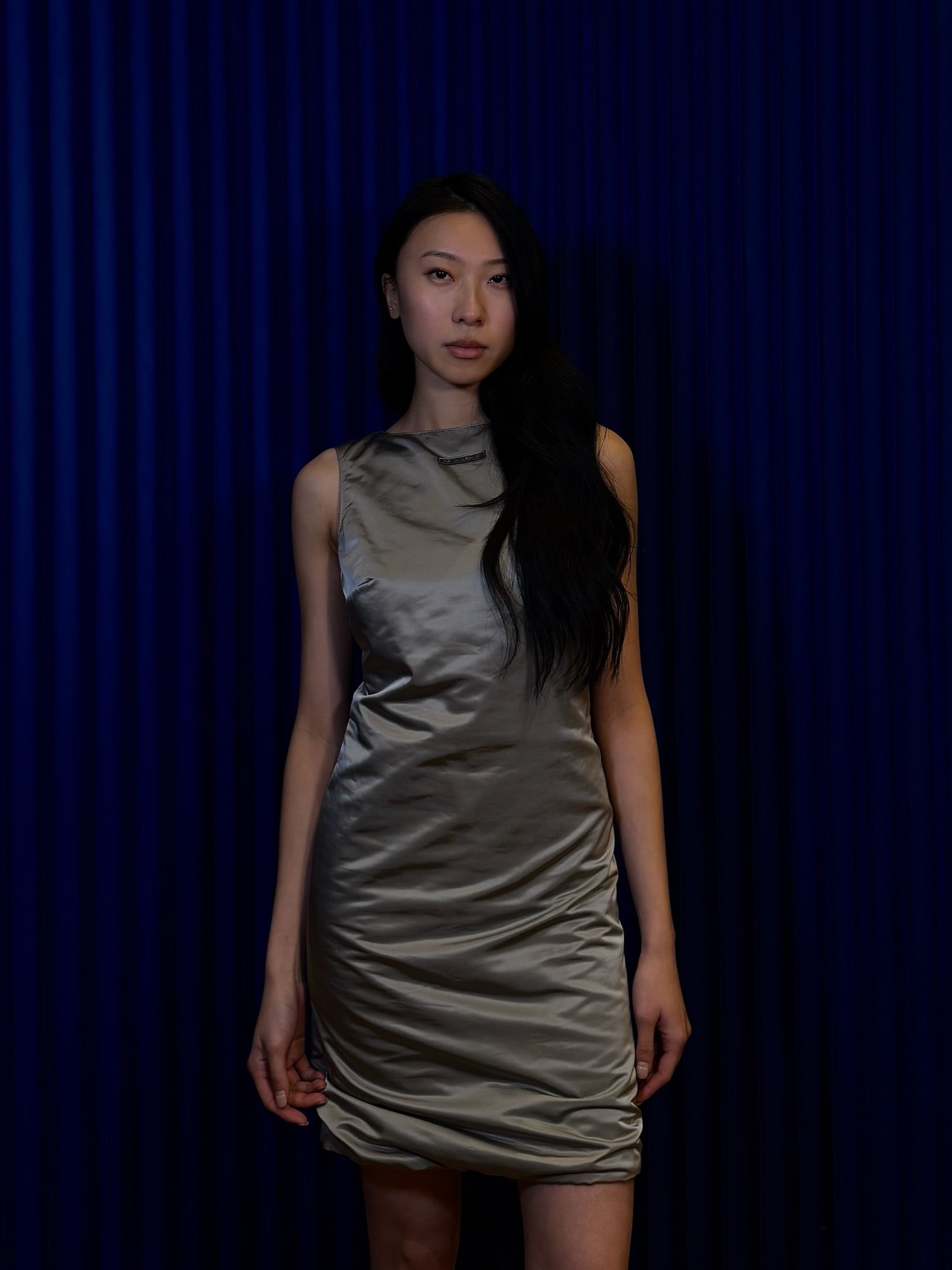 Fendi Jeans Nylon Midi Dress ‘Silver’